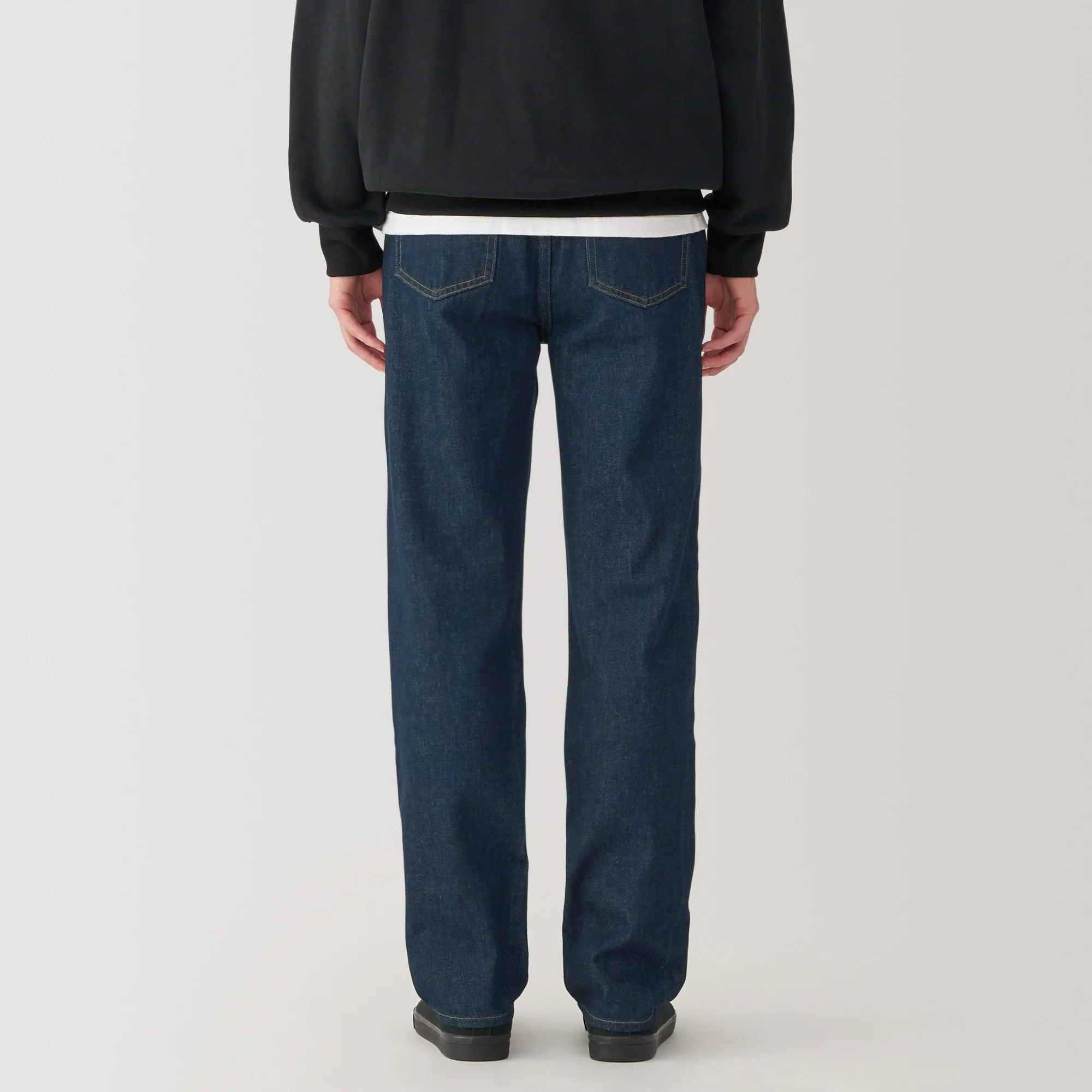 Kapok Blend Straight Denim Trousers - Image 5