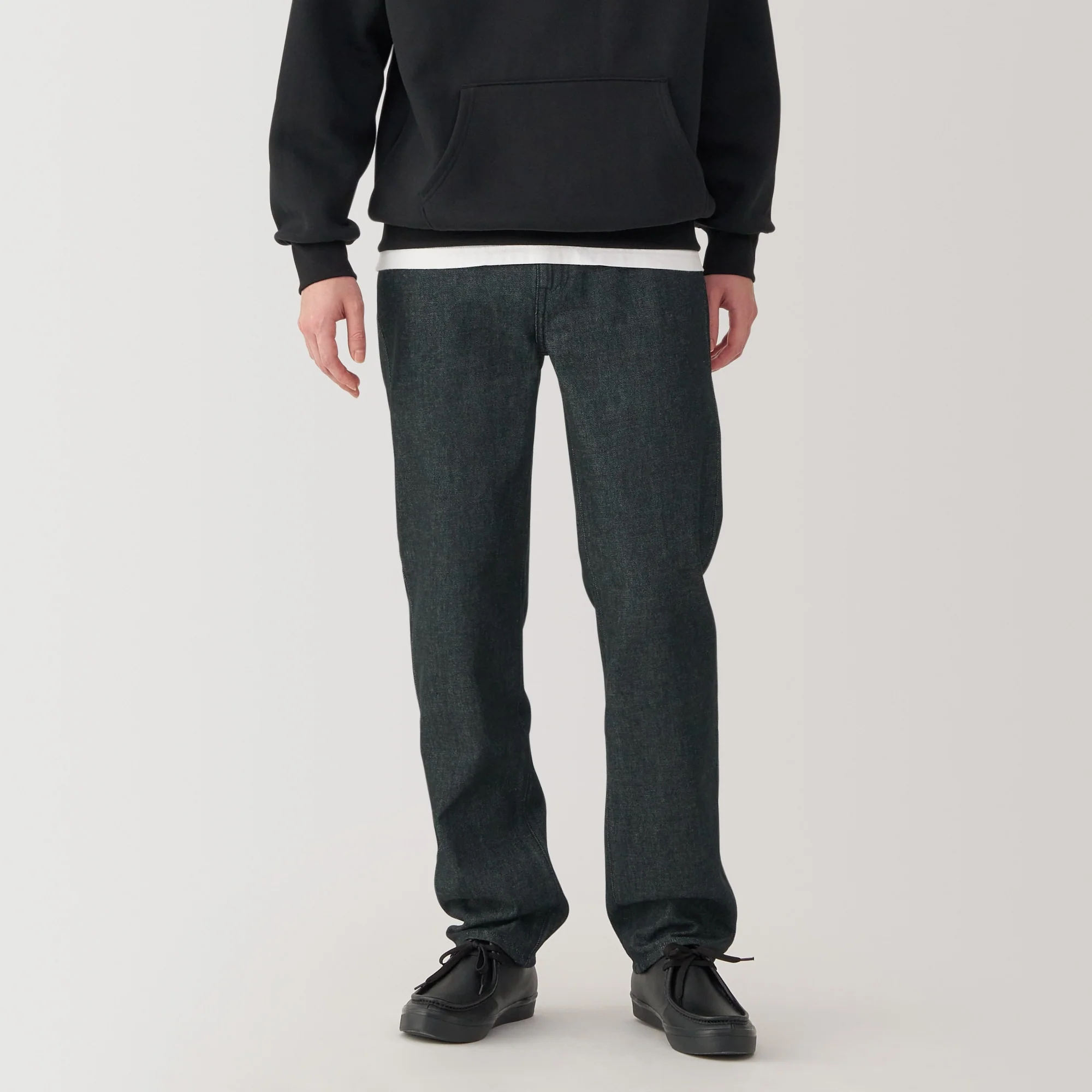 Kapok Blend Straight Denim Trousers - Image 4