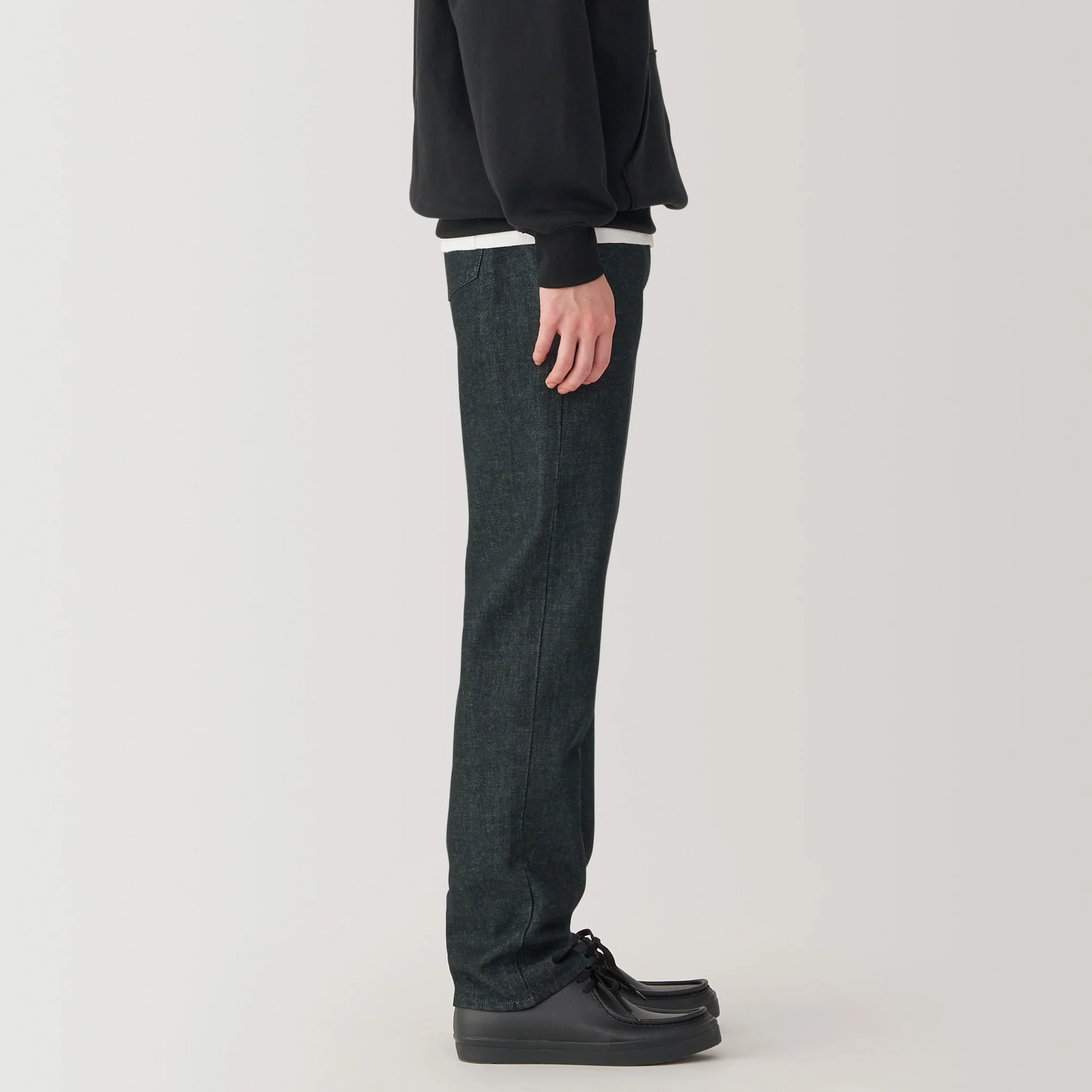 Kapok Blend Straight Denim Trousers - Image 6