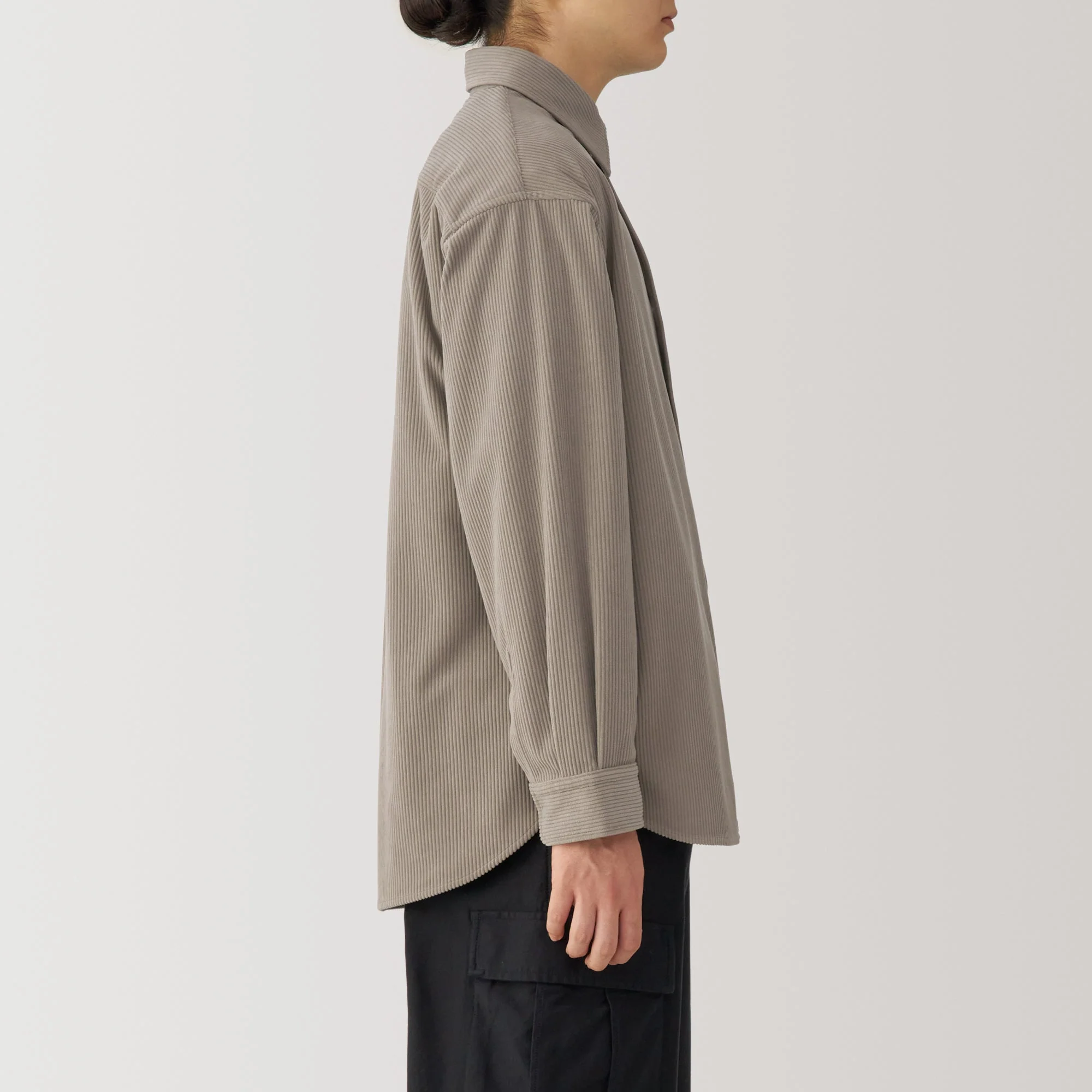 Men's Knit Corduroy Shirt Jacket - Image 5