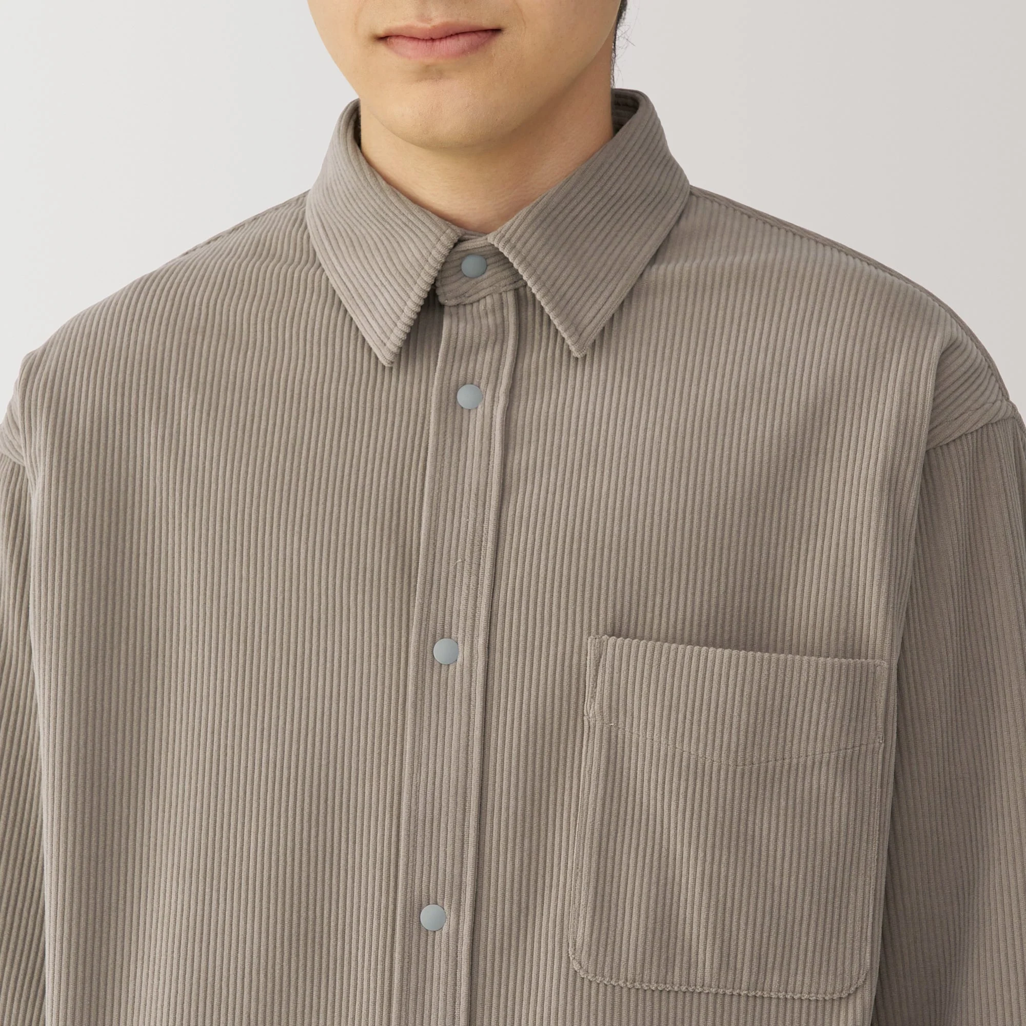 Men's Knit Corduroy Shirt Jacket - Image 7