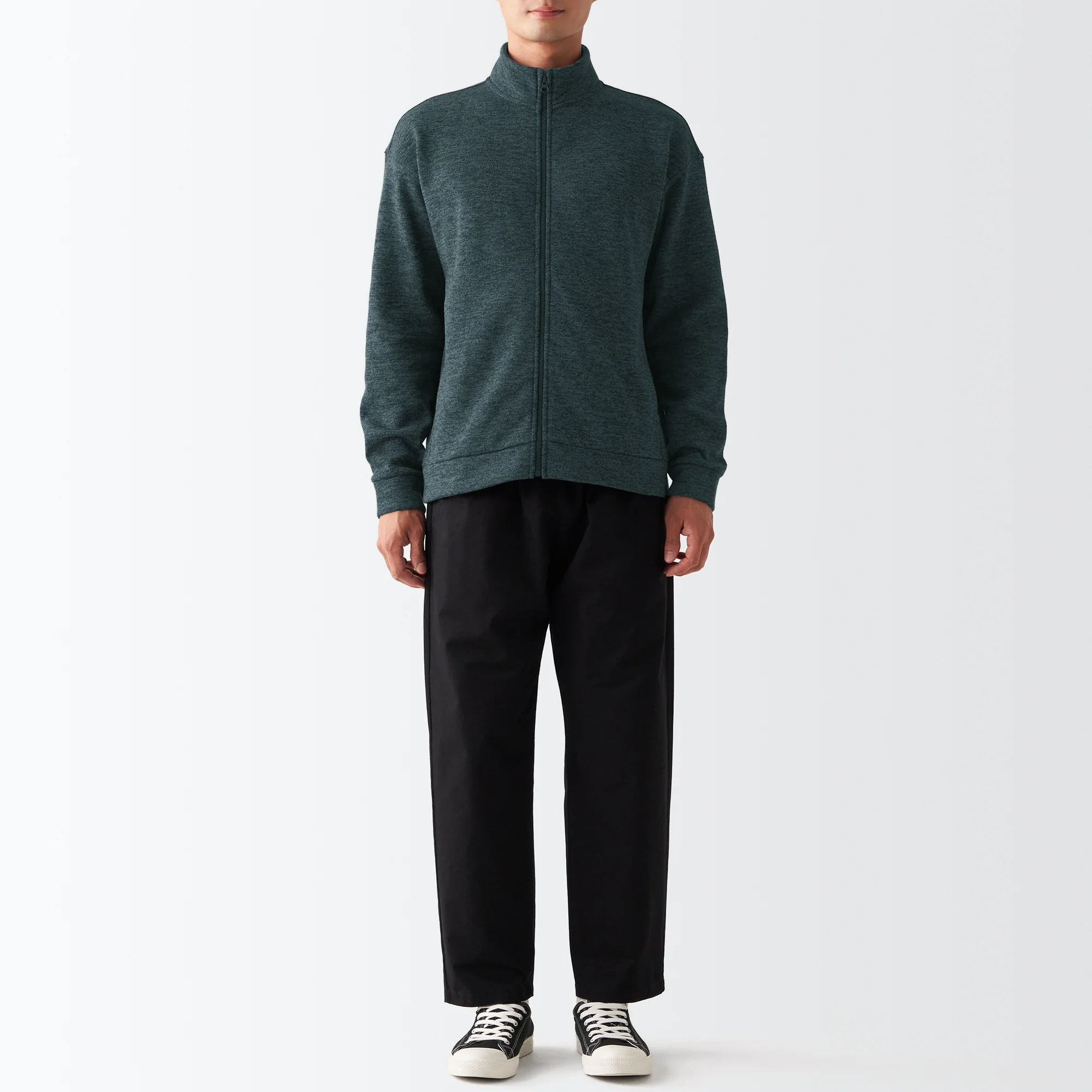 Men's Knit Fleece Stand Collar Jacket - Image 24