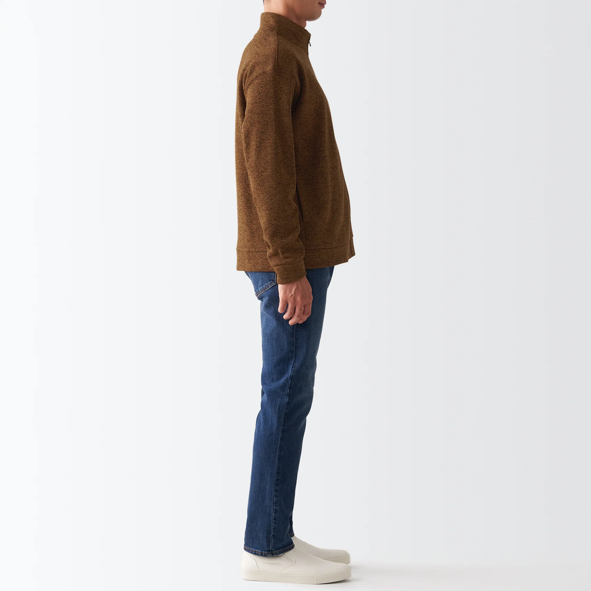 Men's Knit Fleece Stand Collar Jacket - Image 41
