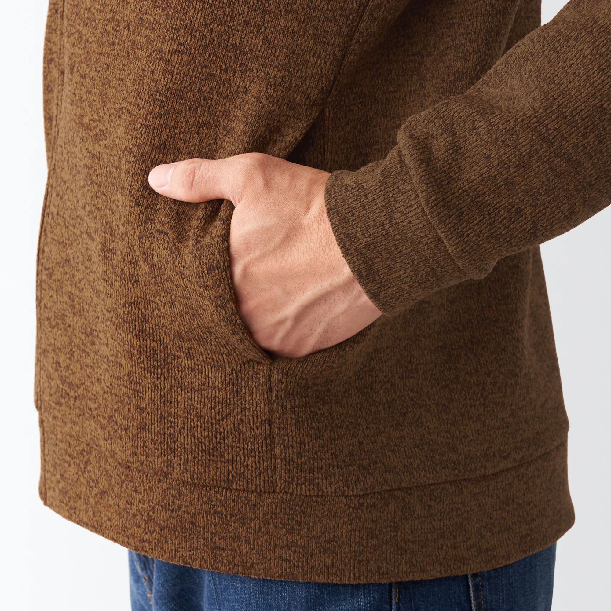Men's Knit Fleece Stand Collar Jacket - Image 45