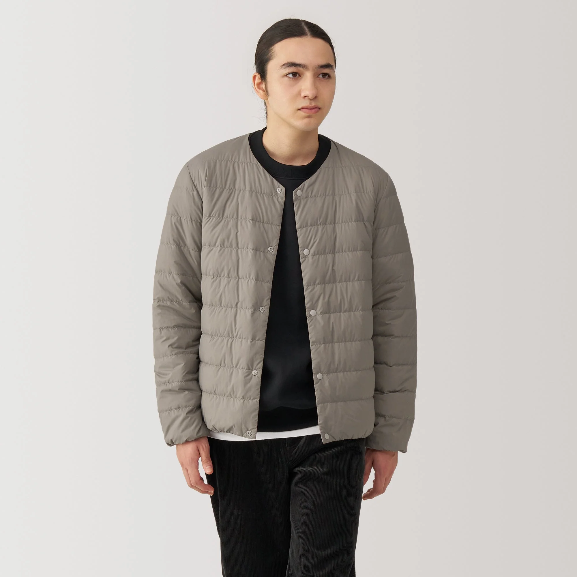 Men's Lightweight Down Collarless Jacket - Image 35