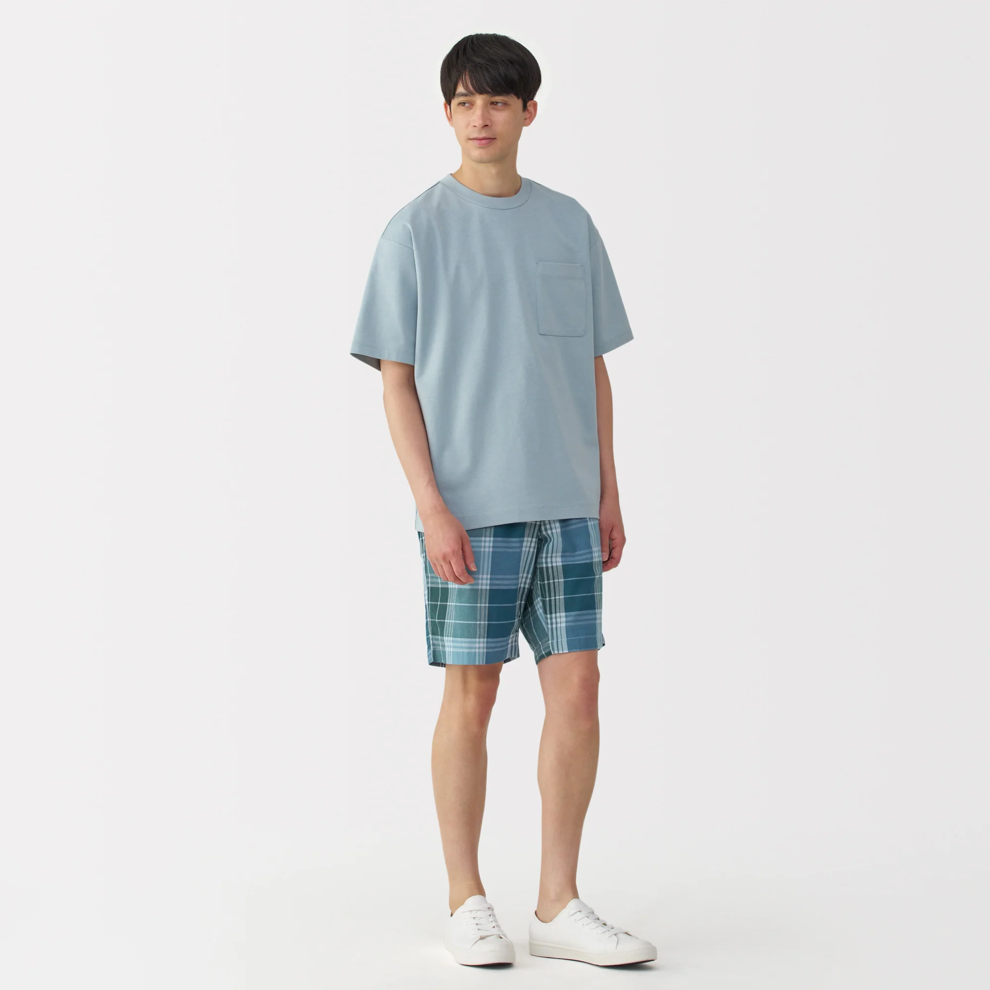 Men's Madras Check Button Easy Shorts - Image 13