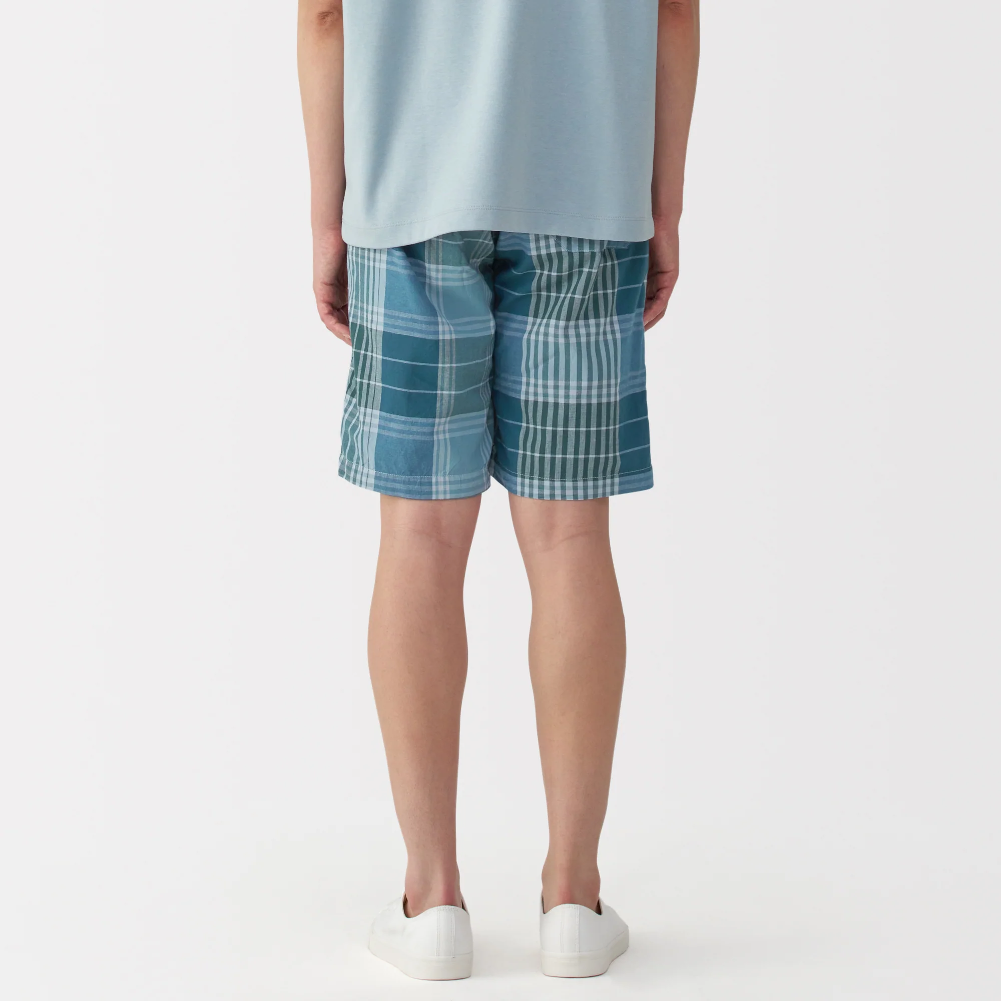 Men's Madras Check Button Easy Shorts - Image 15