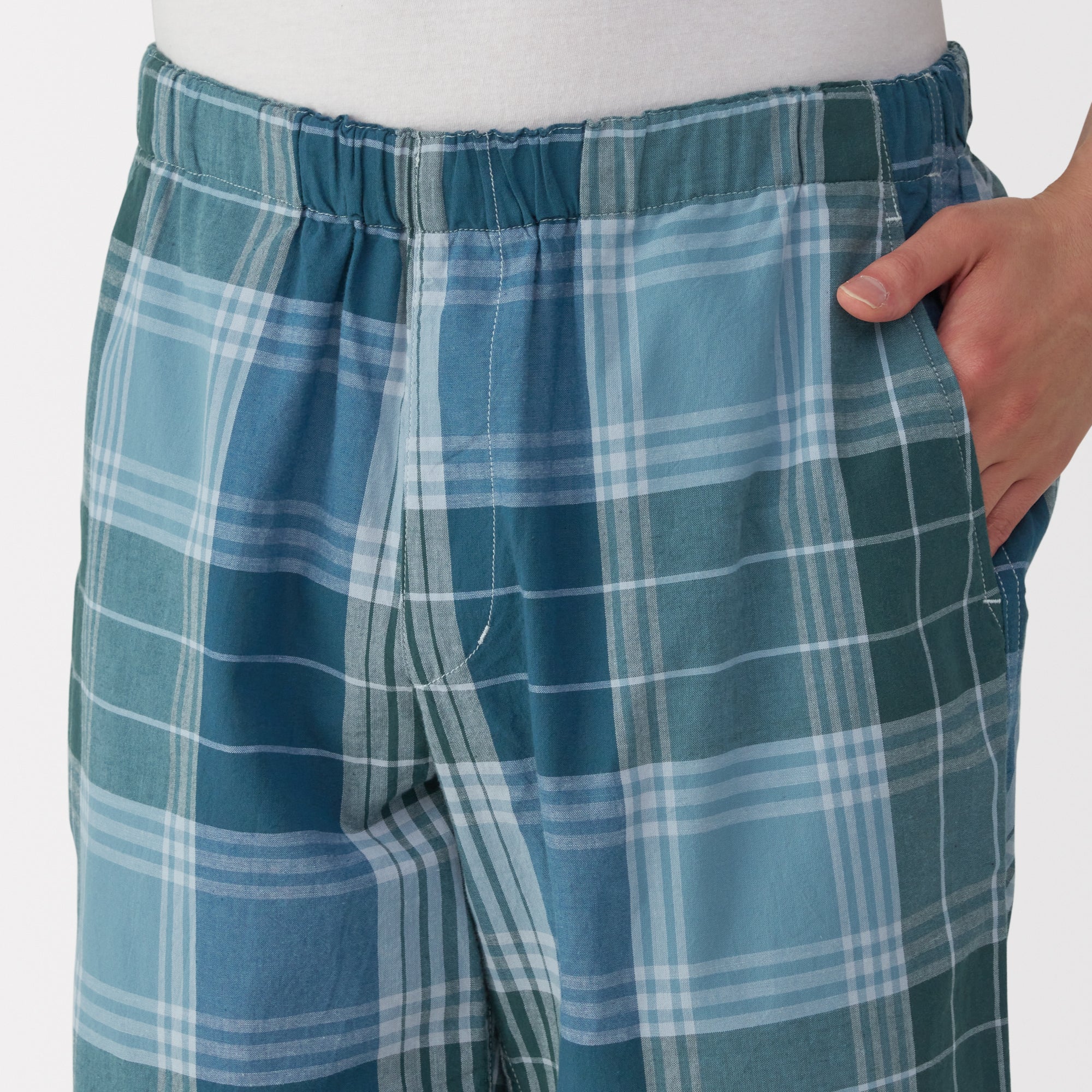 Men's Madras Check Button Easy Shorts - Image 16