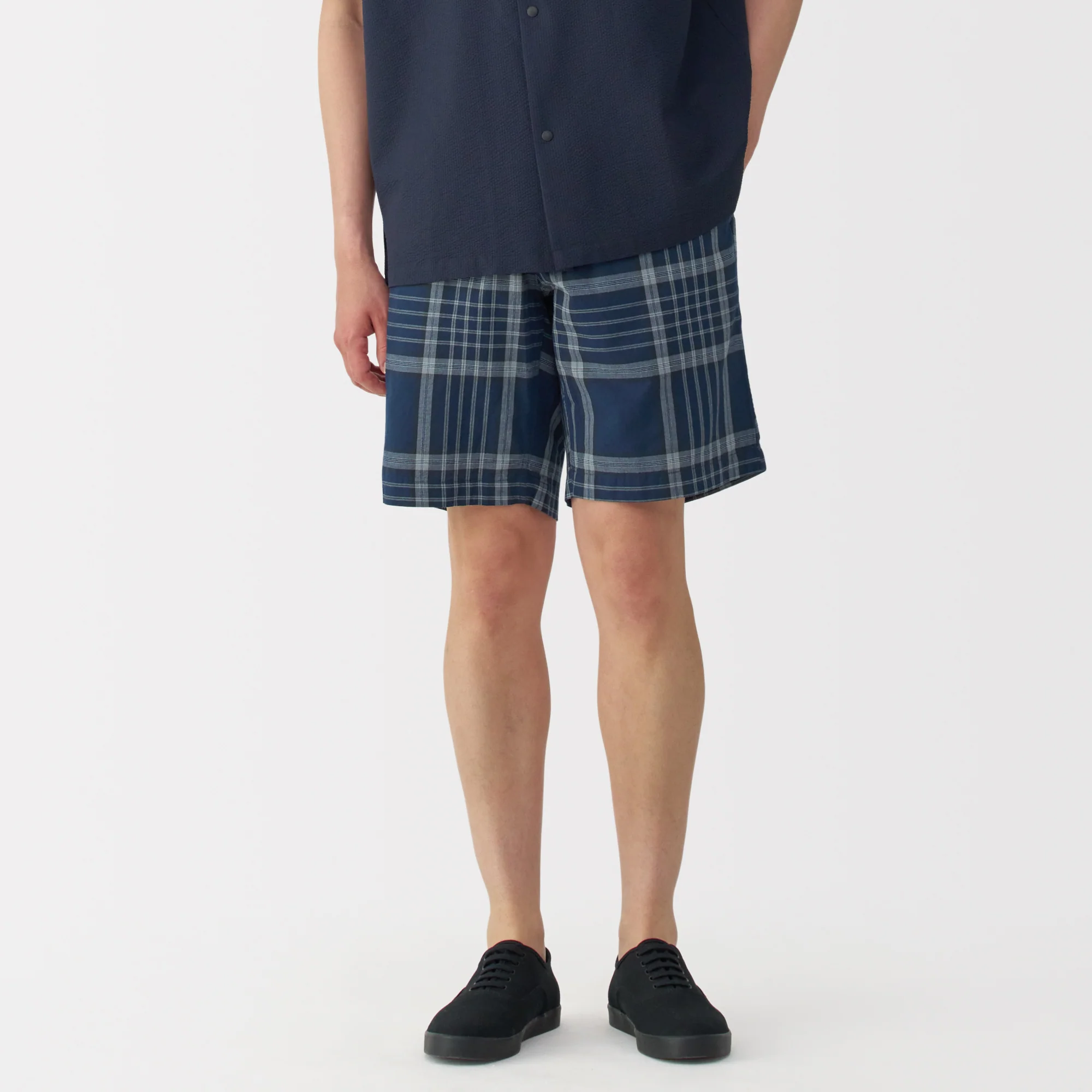 Men's Madras Check Button Easy Shorts - Image 21