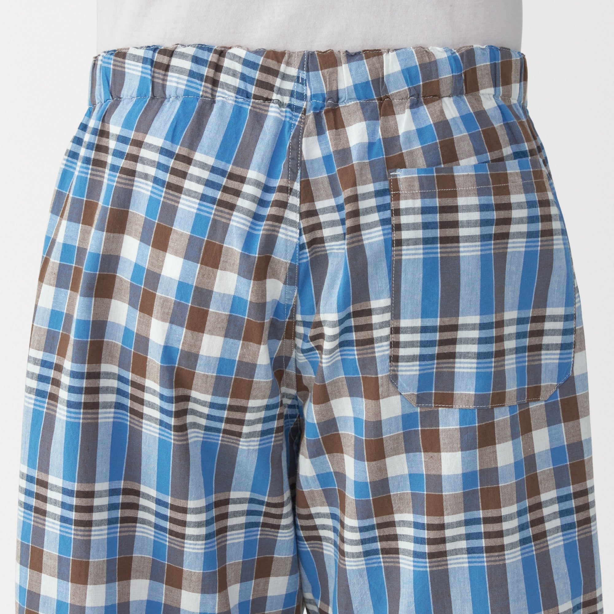 Men's Madras Check Button Easy Shorts - Image 8