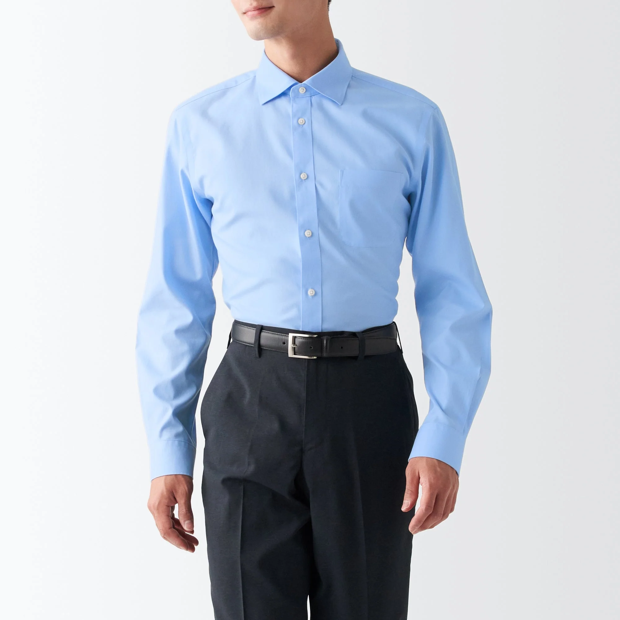 Men's Non-Iron Semi Wide Collar Shirt - Image 18