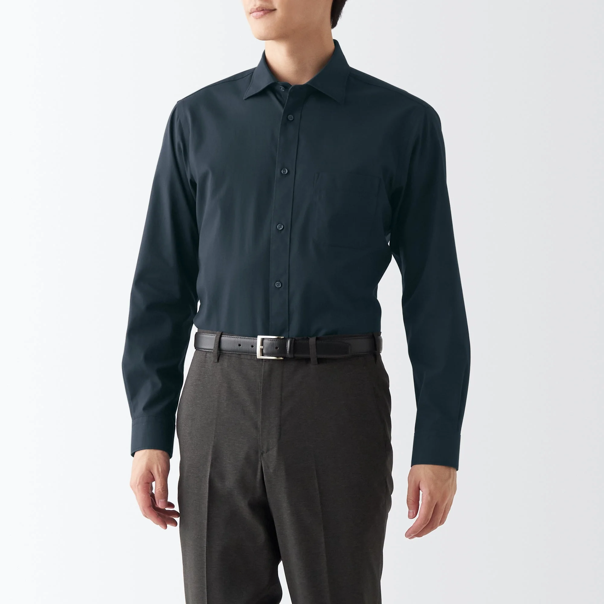 Men's Non-Iron Semi Wide Collar Shirt - Image 21