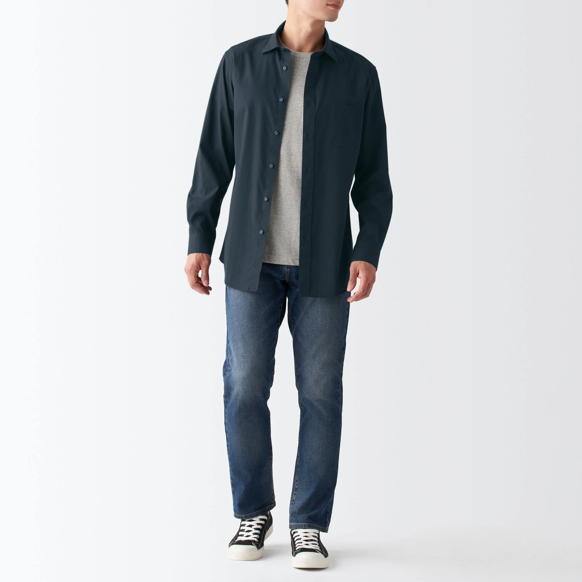 Men's Non-Iron Semi Wide Collar Shirt - Image 25
