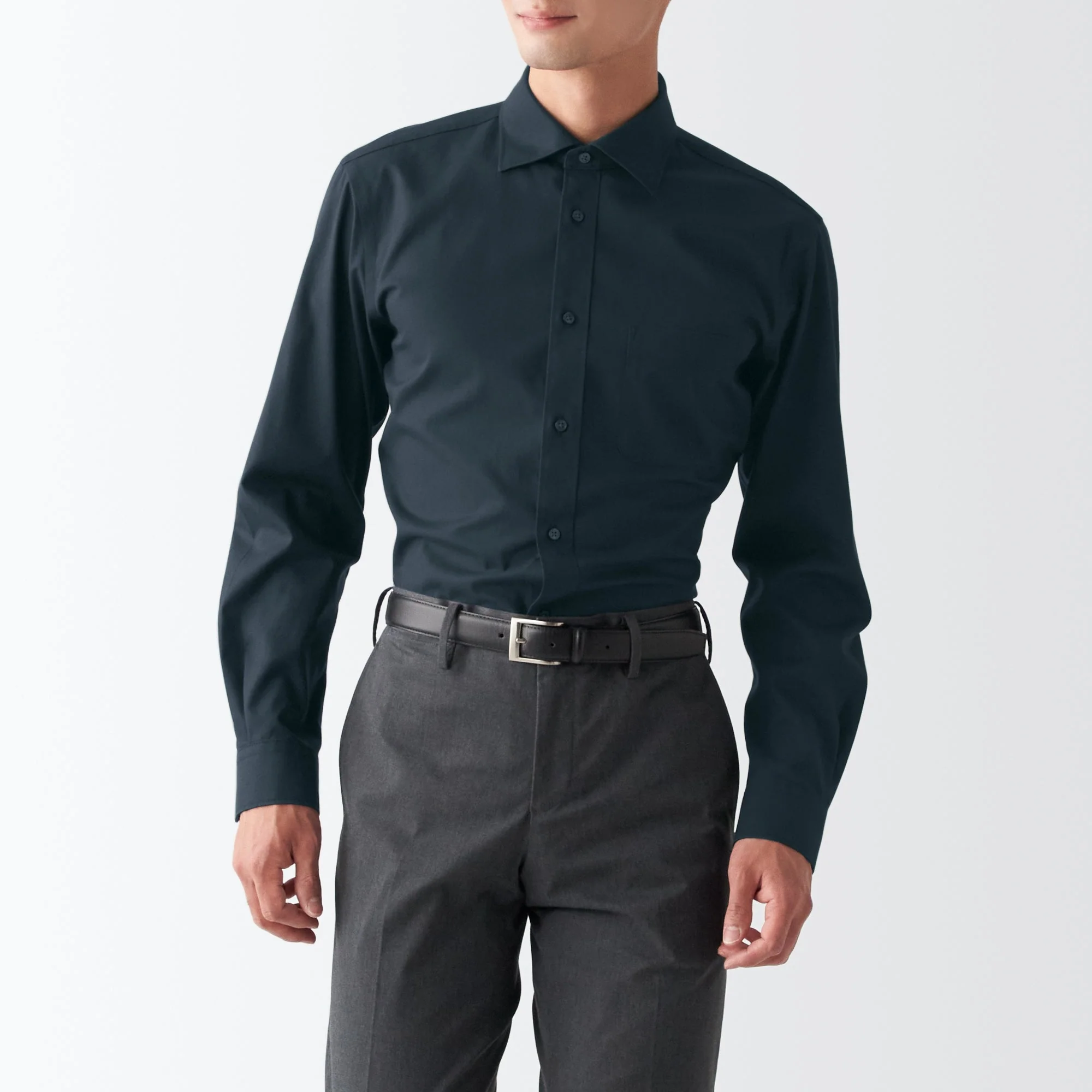 Men's Non-Iron Semi Wide Collar Shirt - Image 29