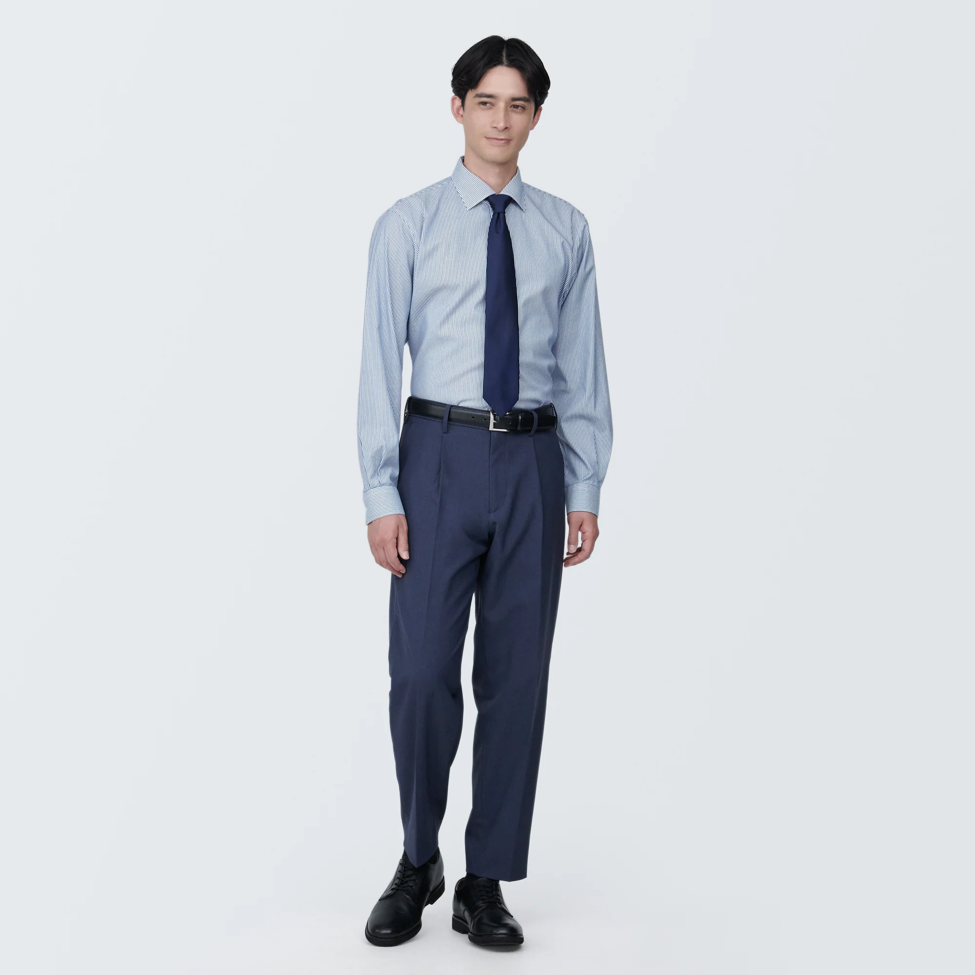 Men's Non-Iron Semi Wide Collar Striped Shirt - Image 4