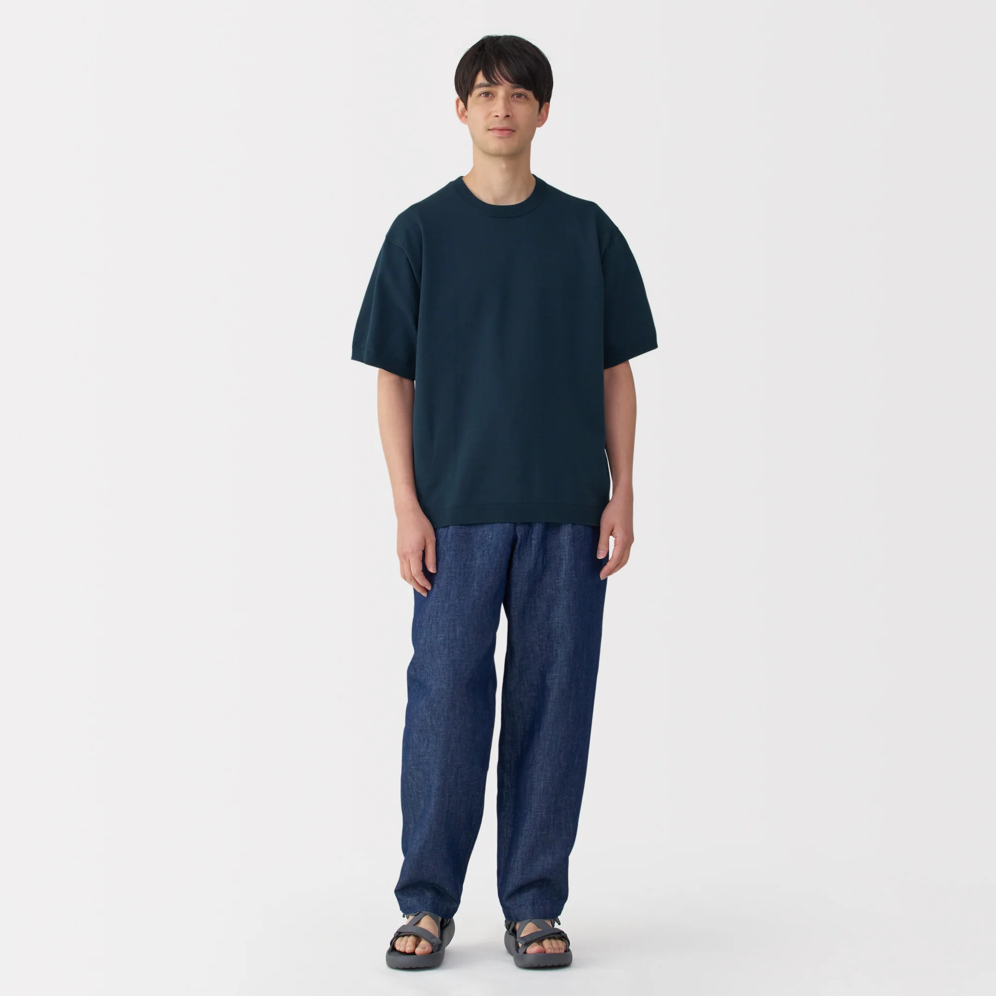 Men's Quick Dry Crew Neck Short Sleeve Knit T-Shirt - Image 12