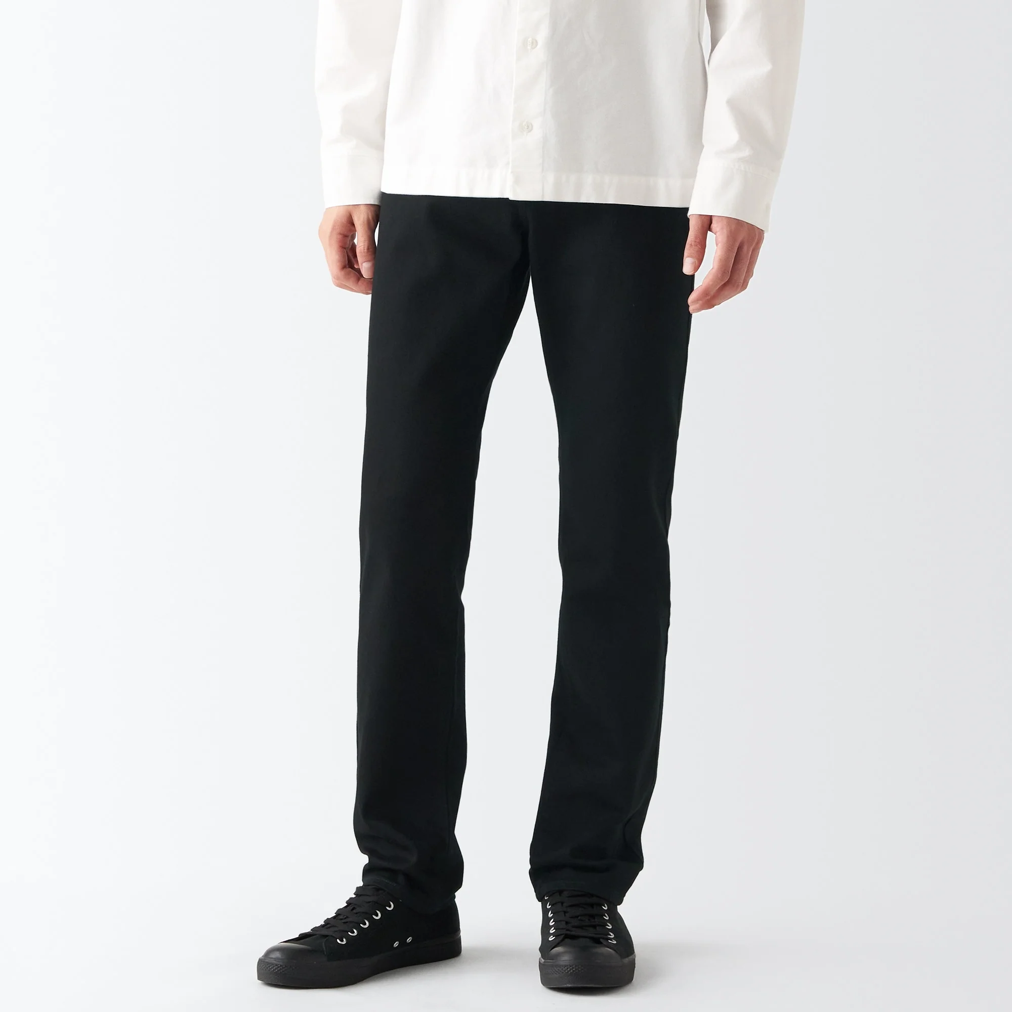 Men's Stretch Denim Slim Pants Black (L 32inch / 82cm) - Image 3