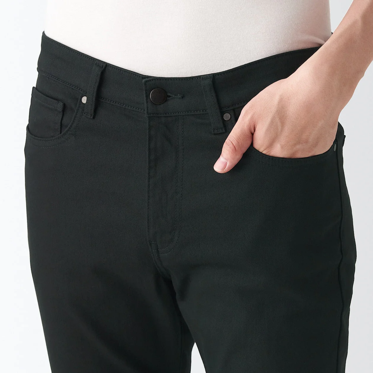 Men's Super Stretch Denim Skinny Pants Black (L 30inch / 76cm) - Image 7