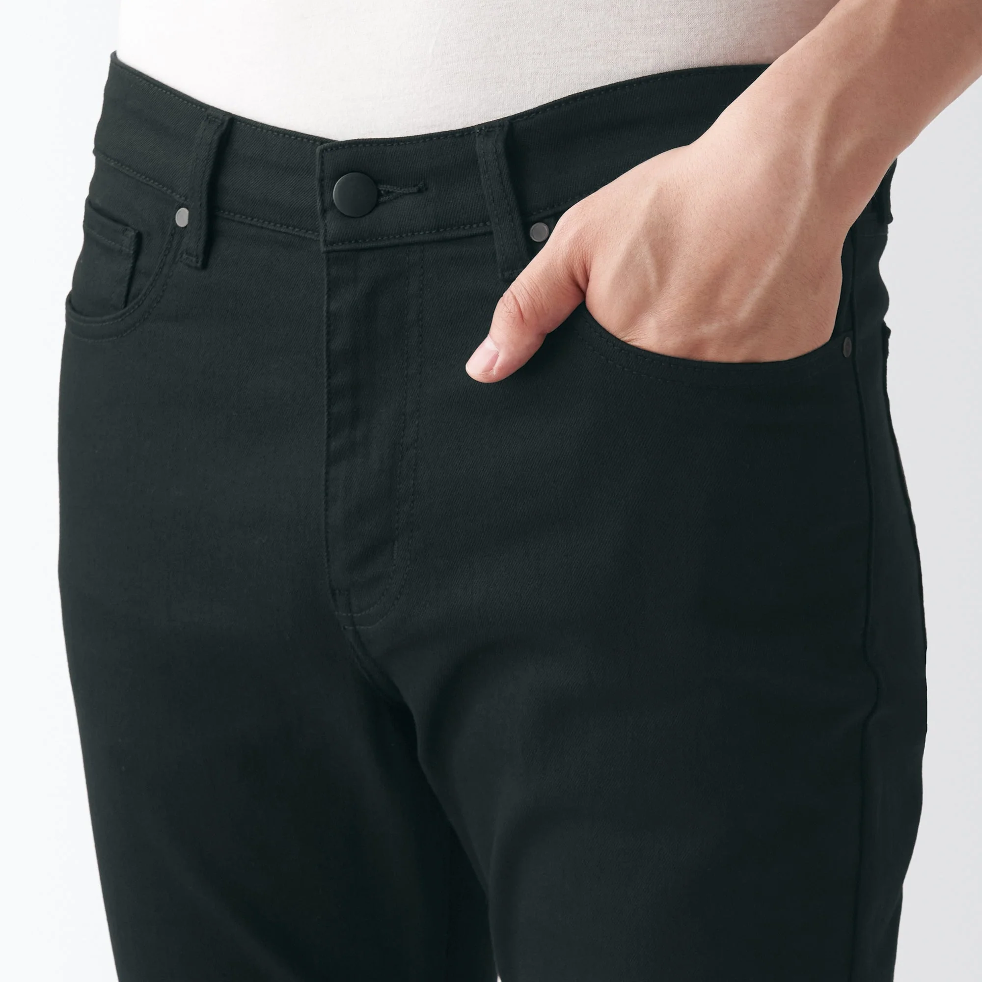 Men's Super Stretch Denim Skinny Pants Black (L 32inch / 82cm) - Image 8