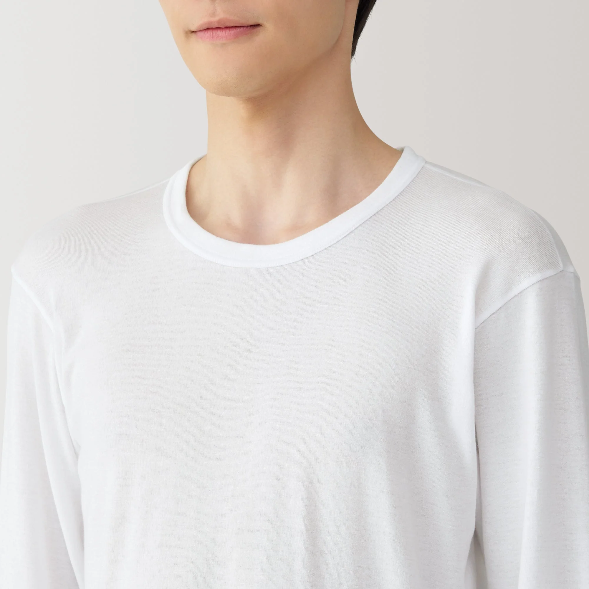 Men's Warm Cotton Crew Neck Long Sleeve T-Shirt - Image 14