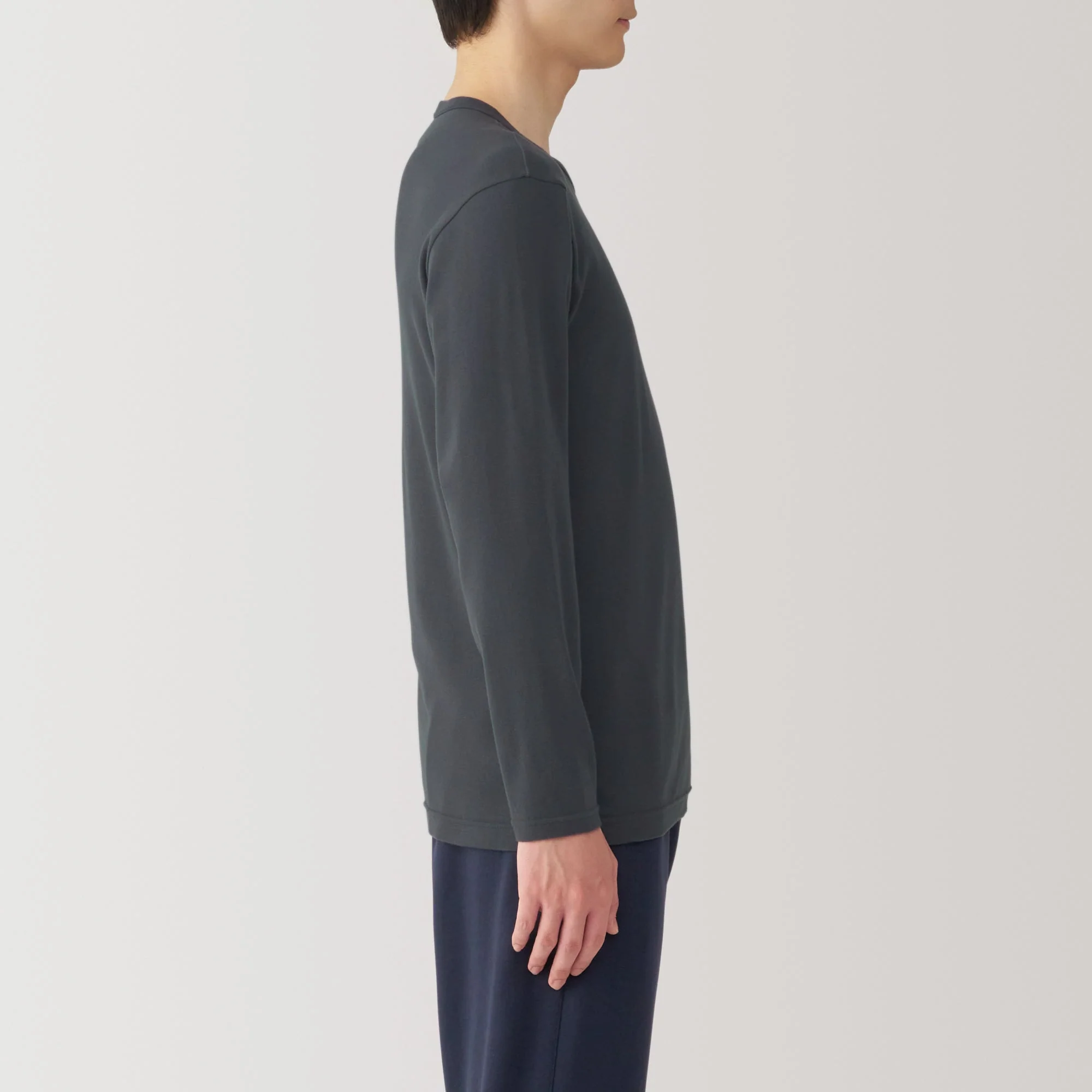 Men's Warm Cotton Crew Neck Long Sleeve T-Shirt - Image 19