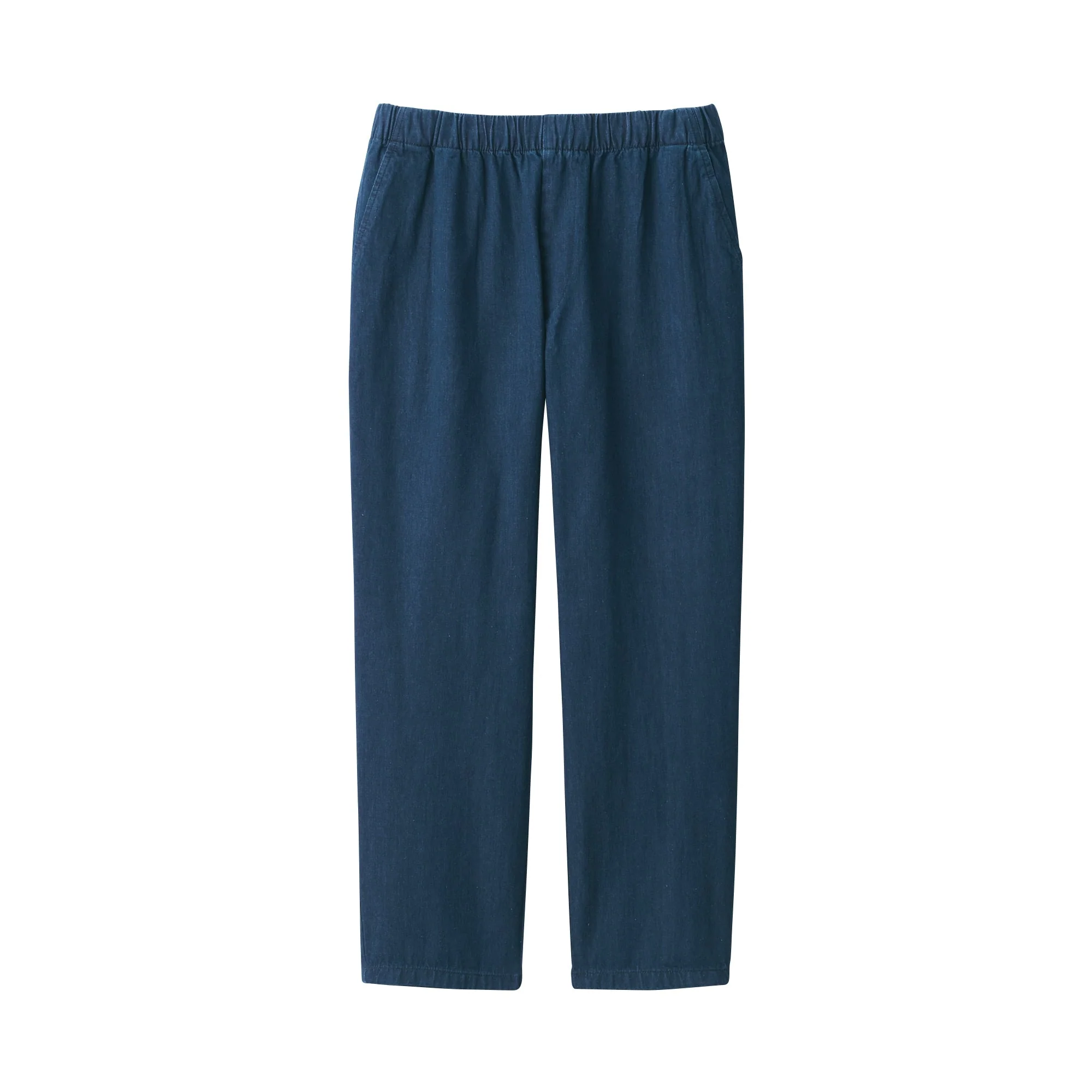 Men's Washed Denim Easy Pants - Dark Navy - Image 2