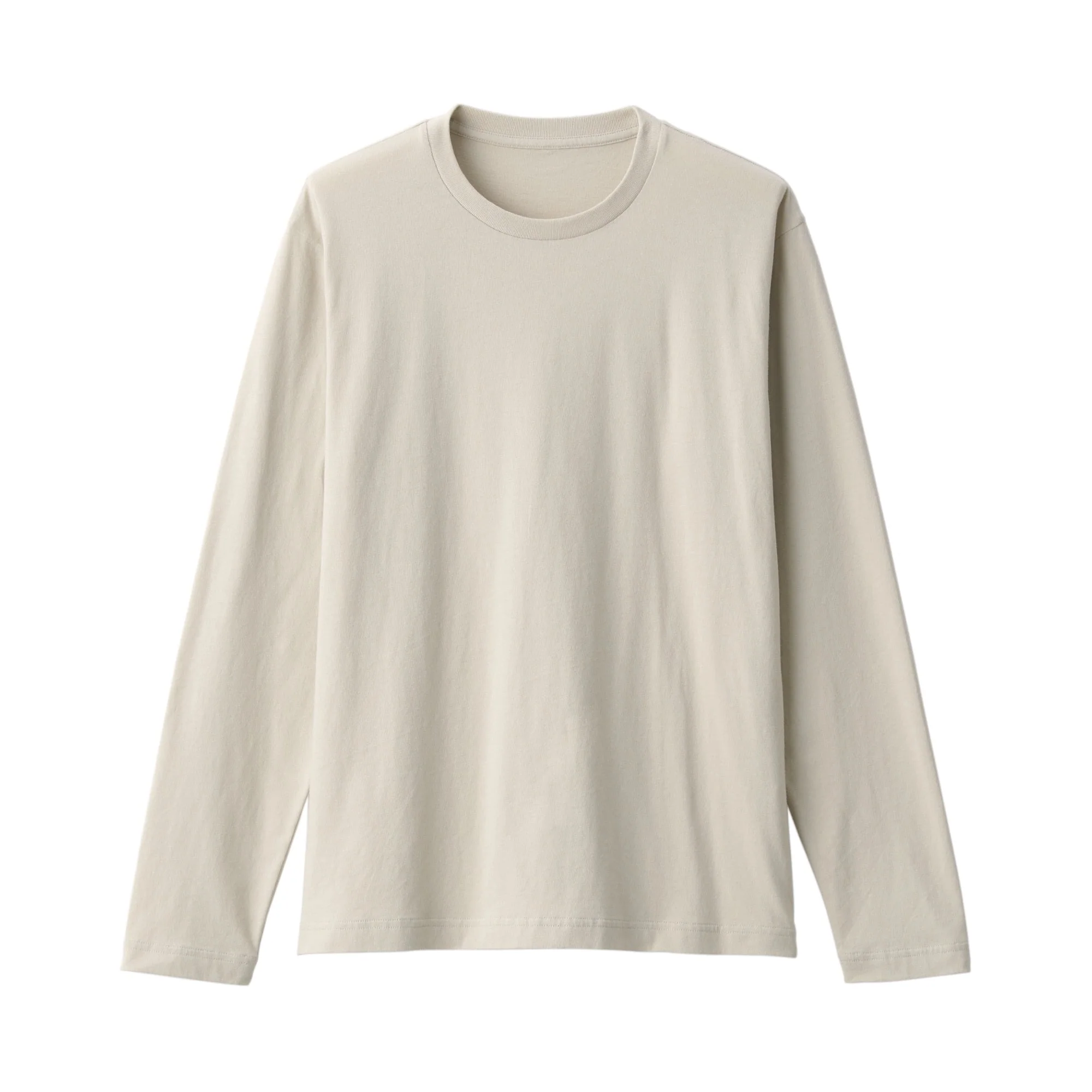 Men's Washed Jersey Crew Neck Long Sleeve T-Shirt - Image 2