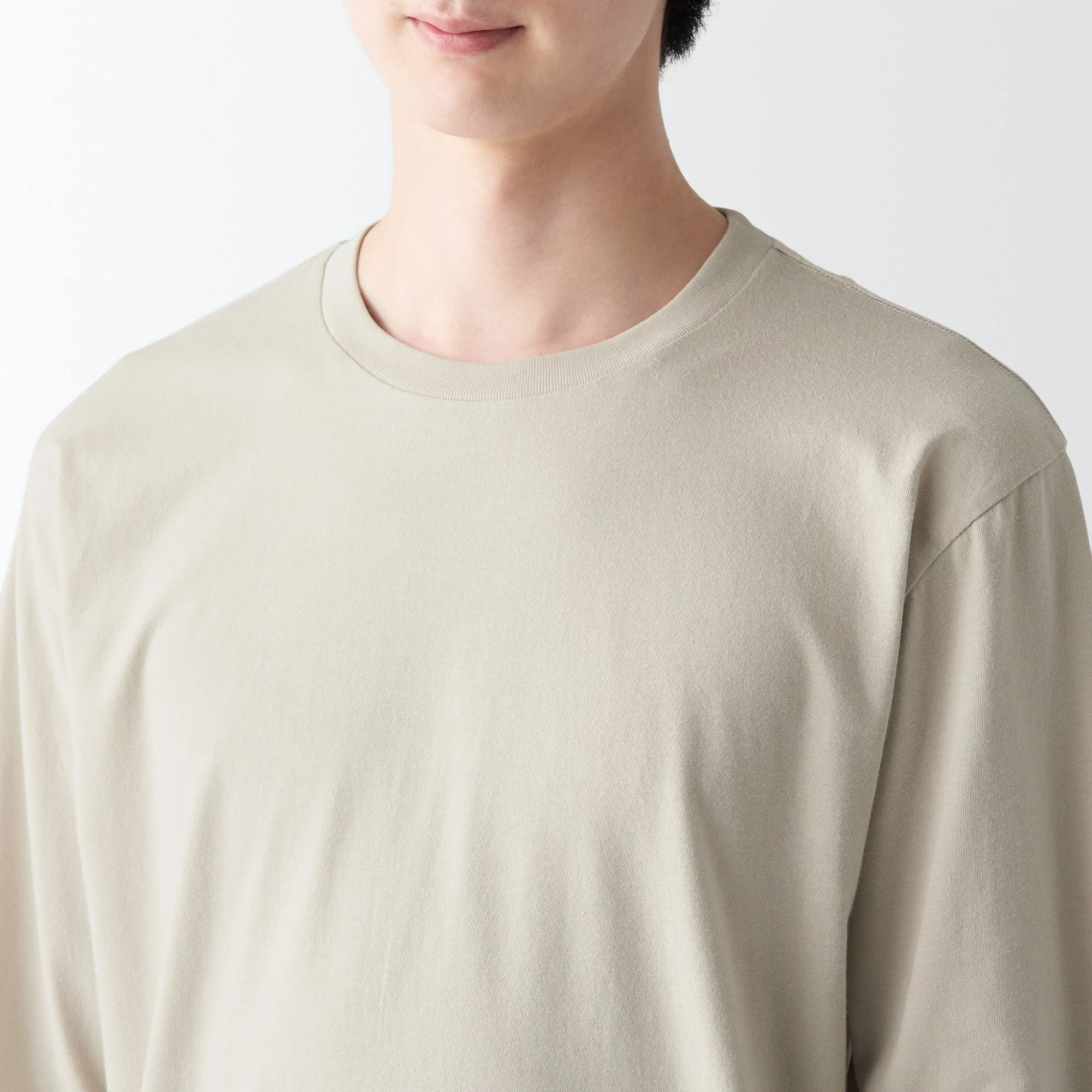 Men's Washed Jersey Crew Neck Long Sleeve T-Shirt - Image 7