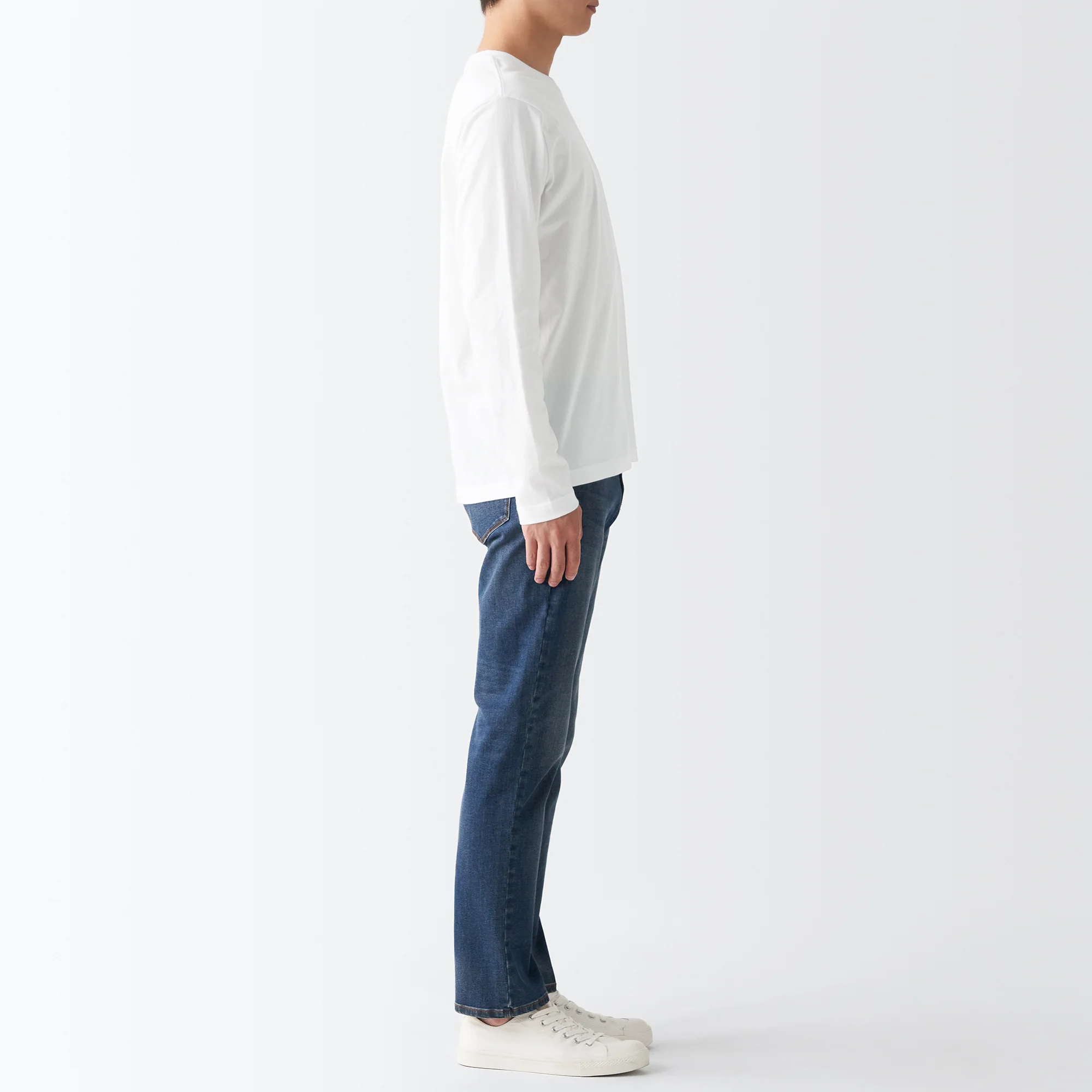 Men's Washed Jersey Long Sleeves Crew Neck T-Shirt - Image 12