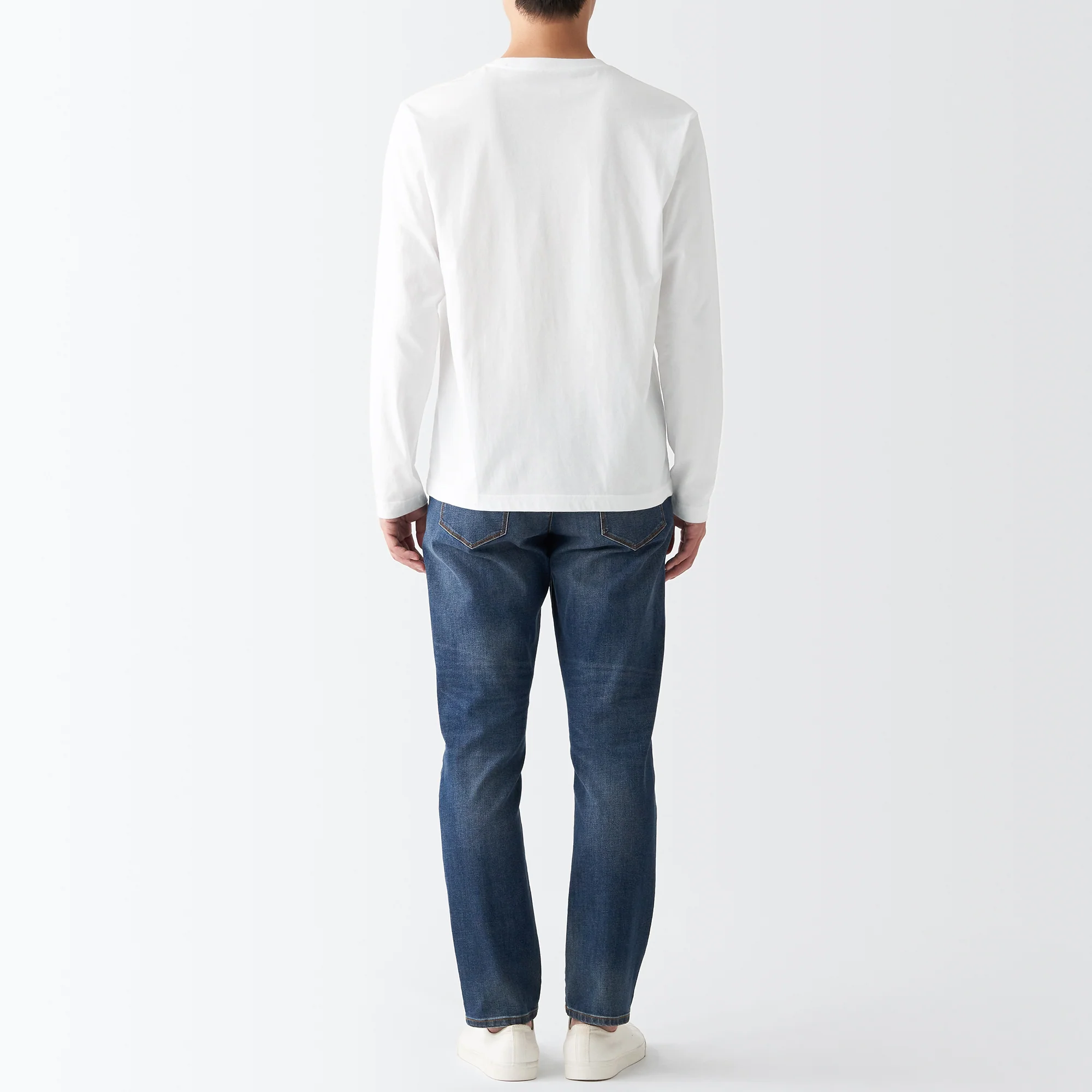Men's Washed Jersey Long Sleeves Crew Neck T-Shirt - Image 13
