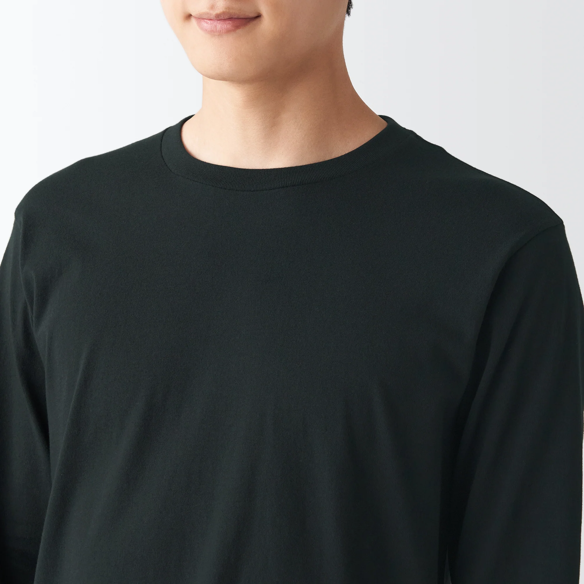 Men's Washed Jersey Long Sleeves Crew Neck T-Shirt - Image 31