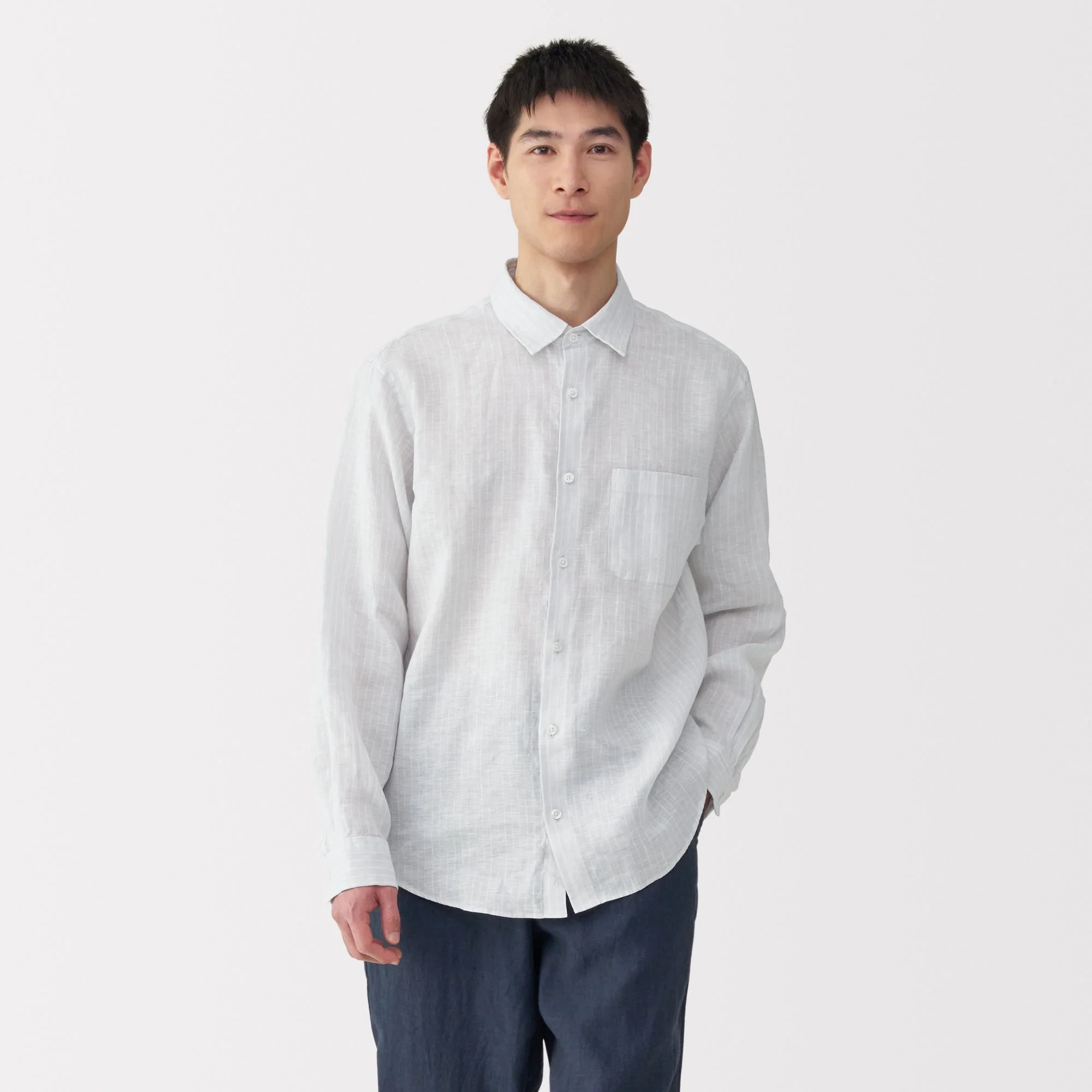 Men's Washed Linen Shirt - Image 44