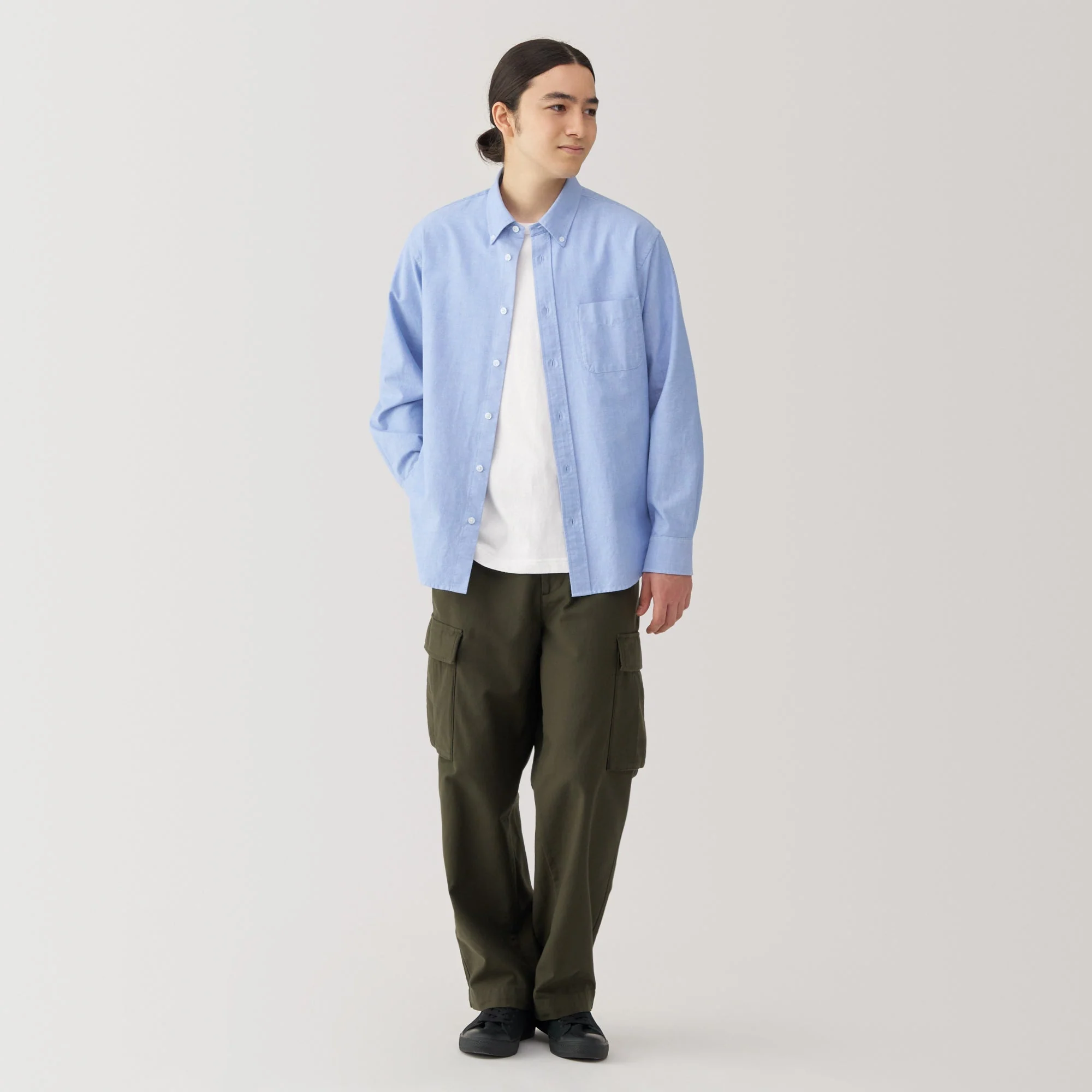 Men's Washed Oxford Button Down Shirt - Image 12