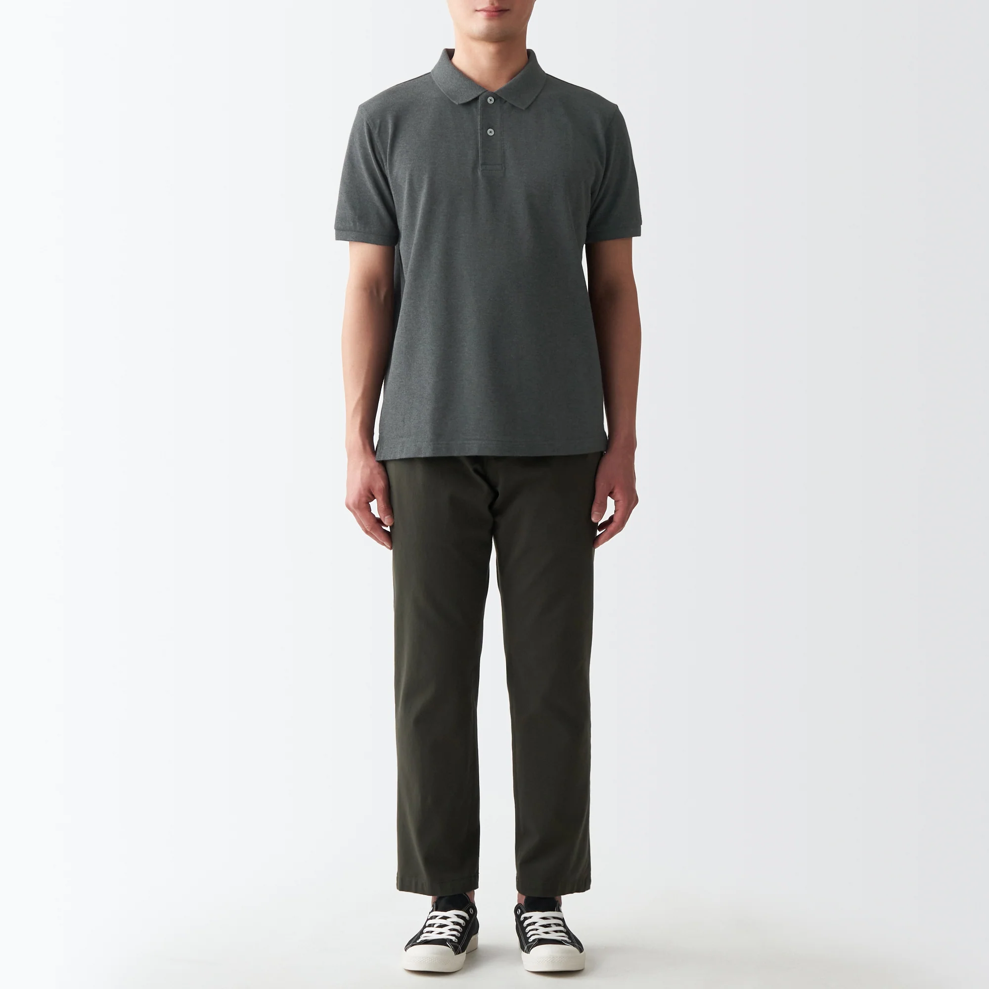 Men's Washed Pique Polo Shirt - Image 3