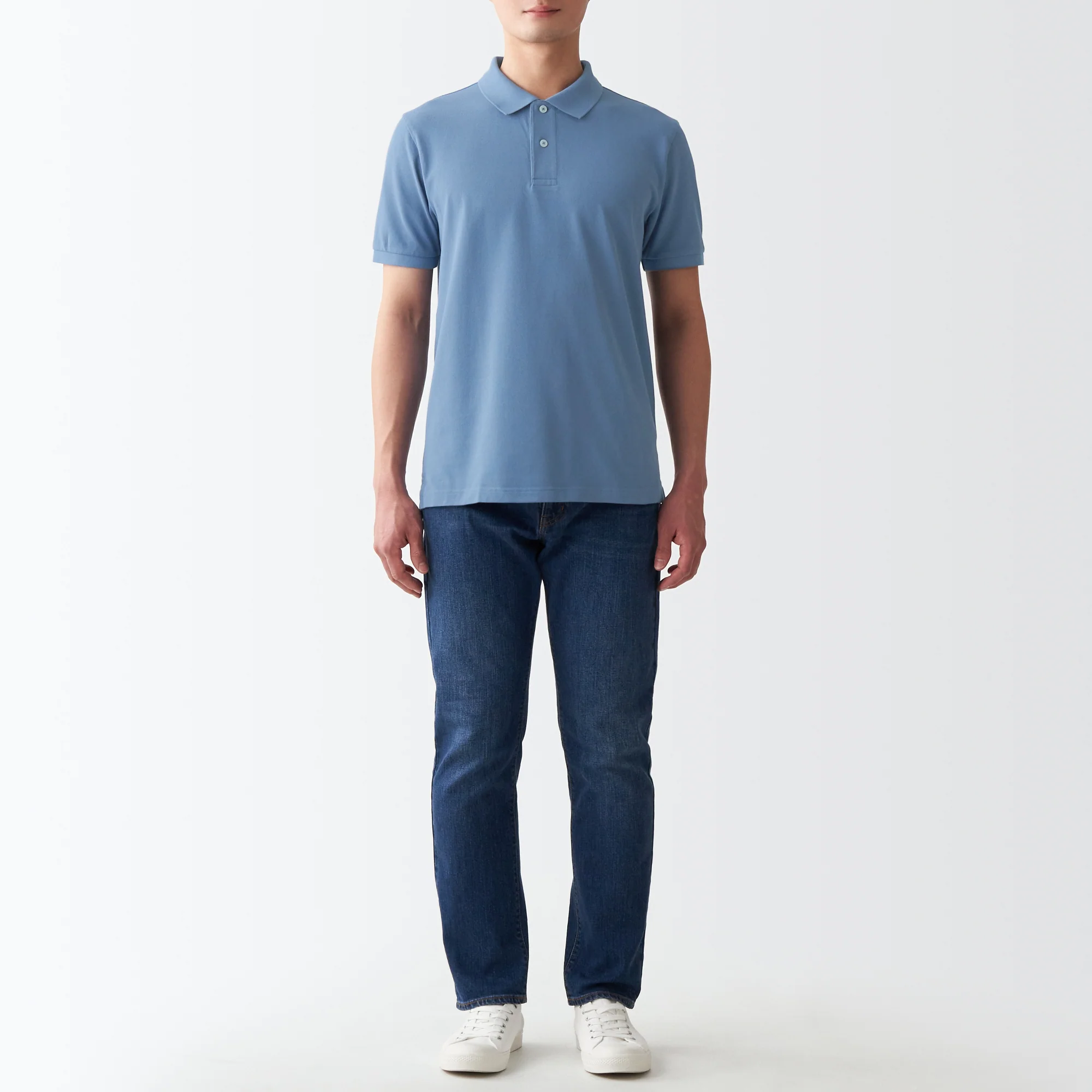 Men's Washed Pique Polo Shirt - Image 39