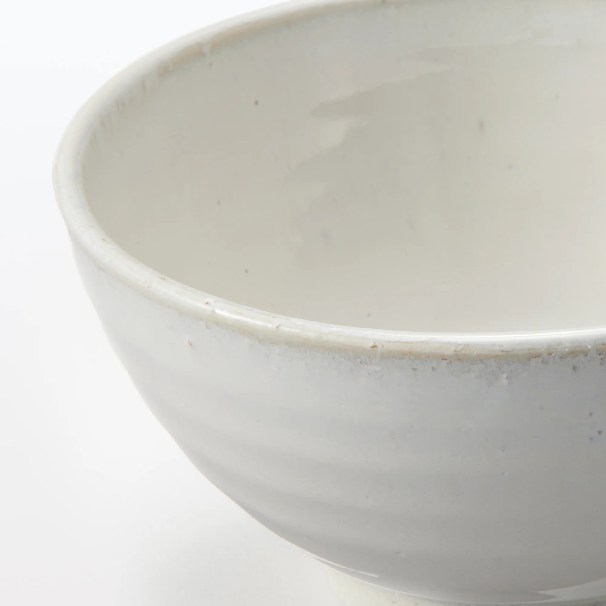 Mino Ware Round Large Rice Bowl - White Glaze - Image 6