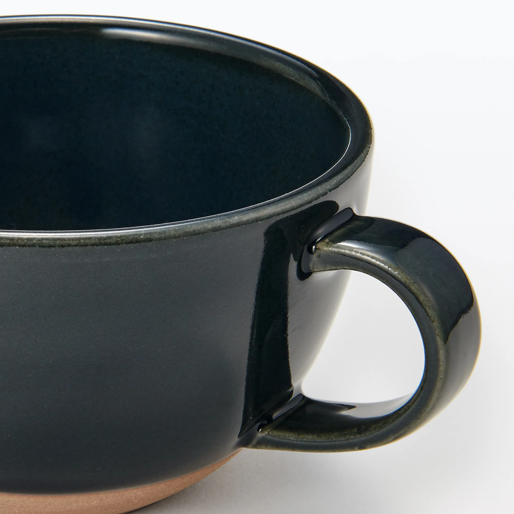 Mino Ware Soup Cup - Dark Green - Image 6