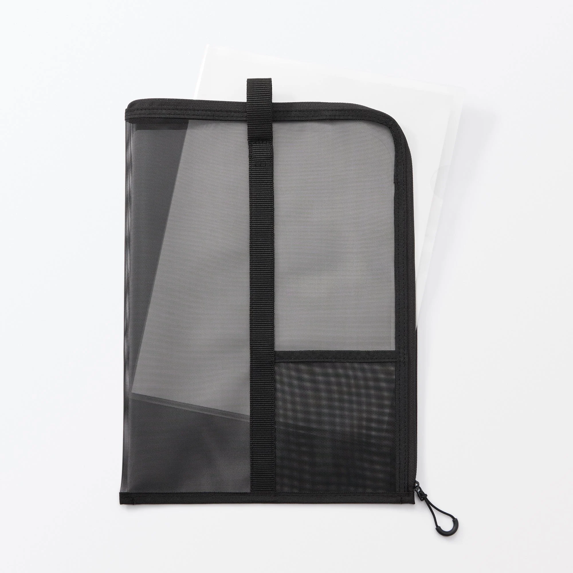Nylon Mesh Vertical Document Case - Black - Image 6