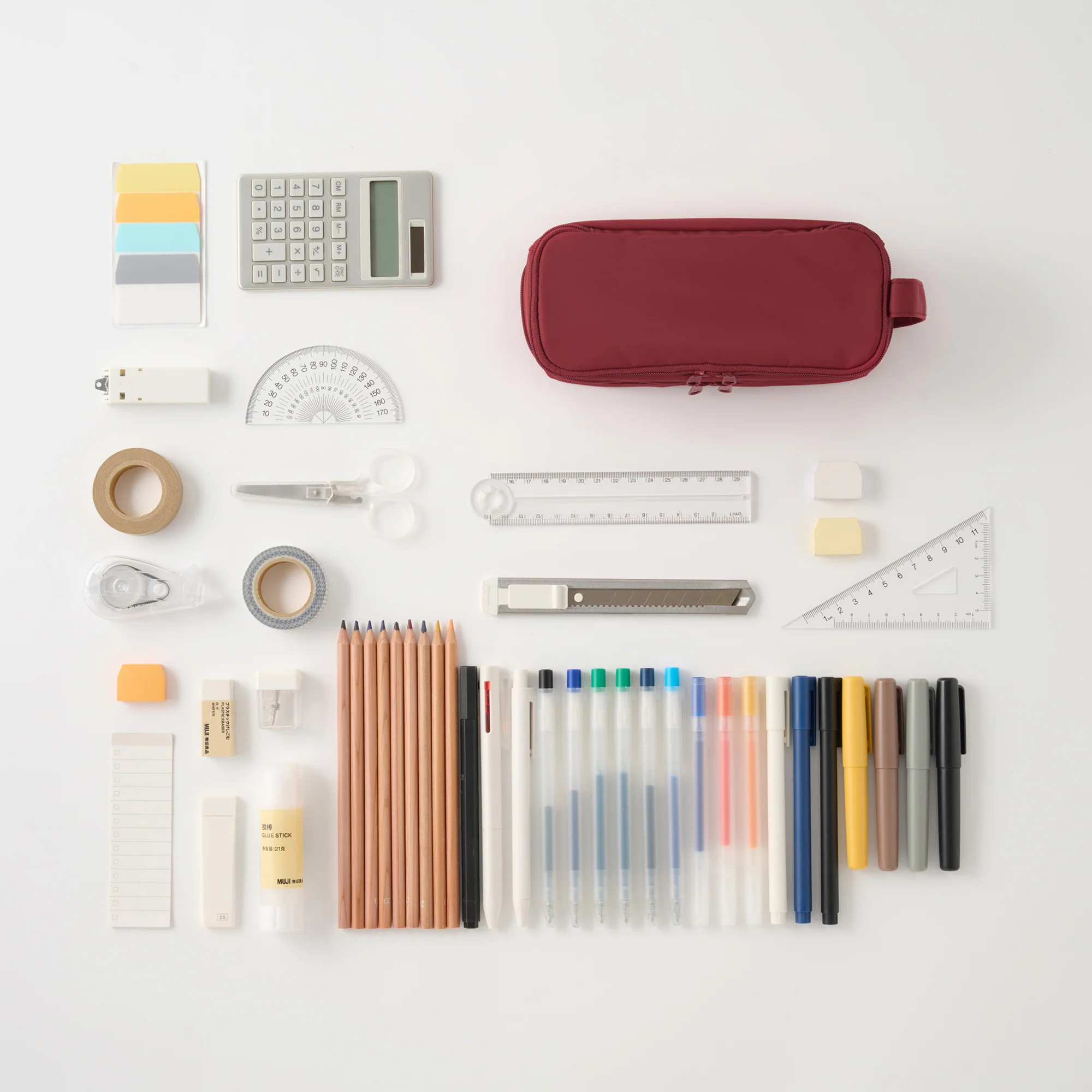 Nylon Pen Case with Window - Red - Image 9