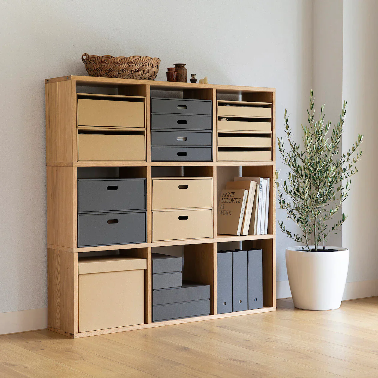 Stacking Shelf - Oak - 3 x 3 - Image 3