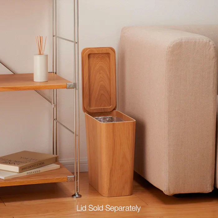 Oak Dust Bin with Wire Frame - No Lid