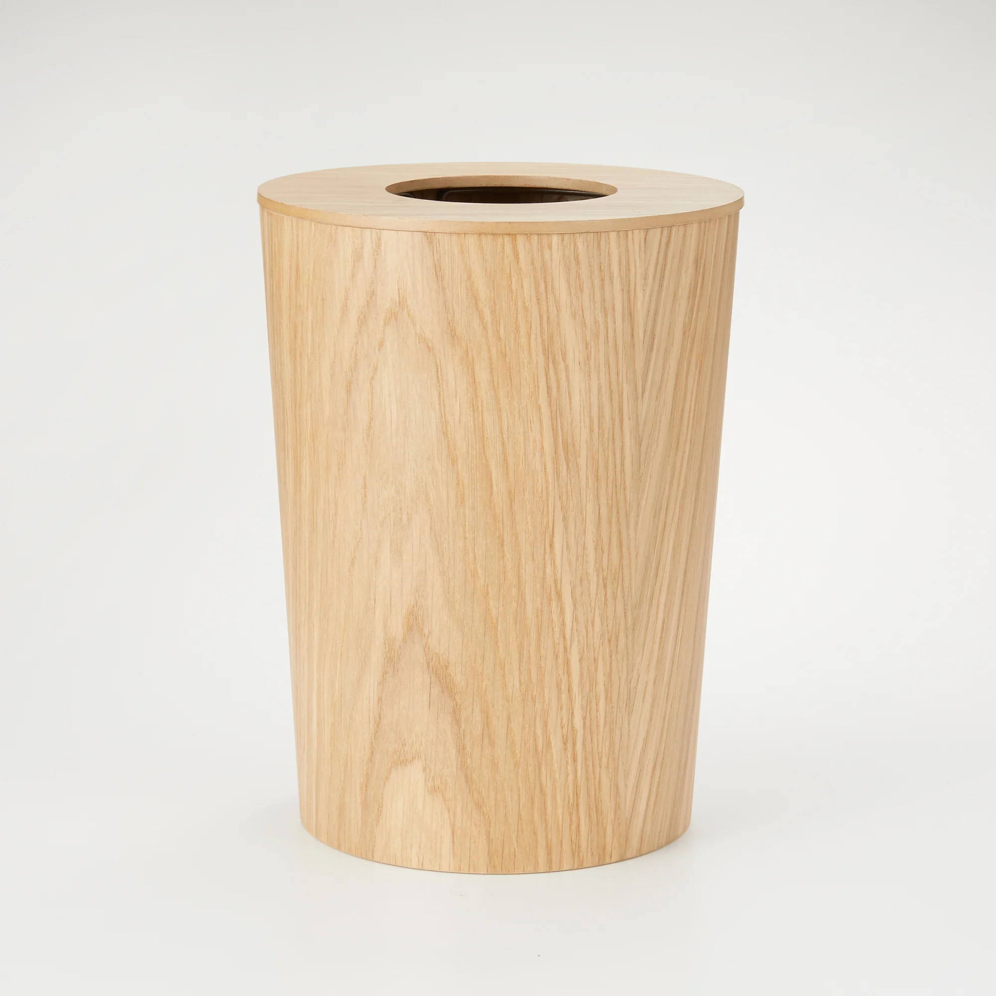 Oak Dust Bin with Wire Frame - No Lid - Image 12
