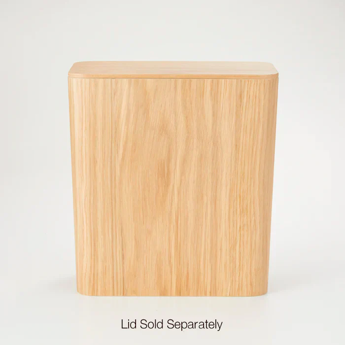 Oak Dust Bin with Wire Frame - No Lid - Image 5