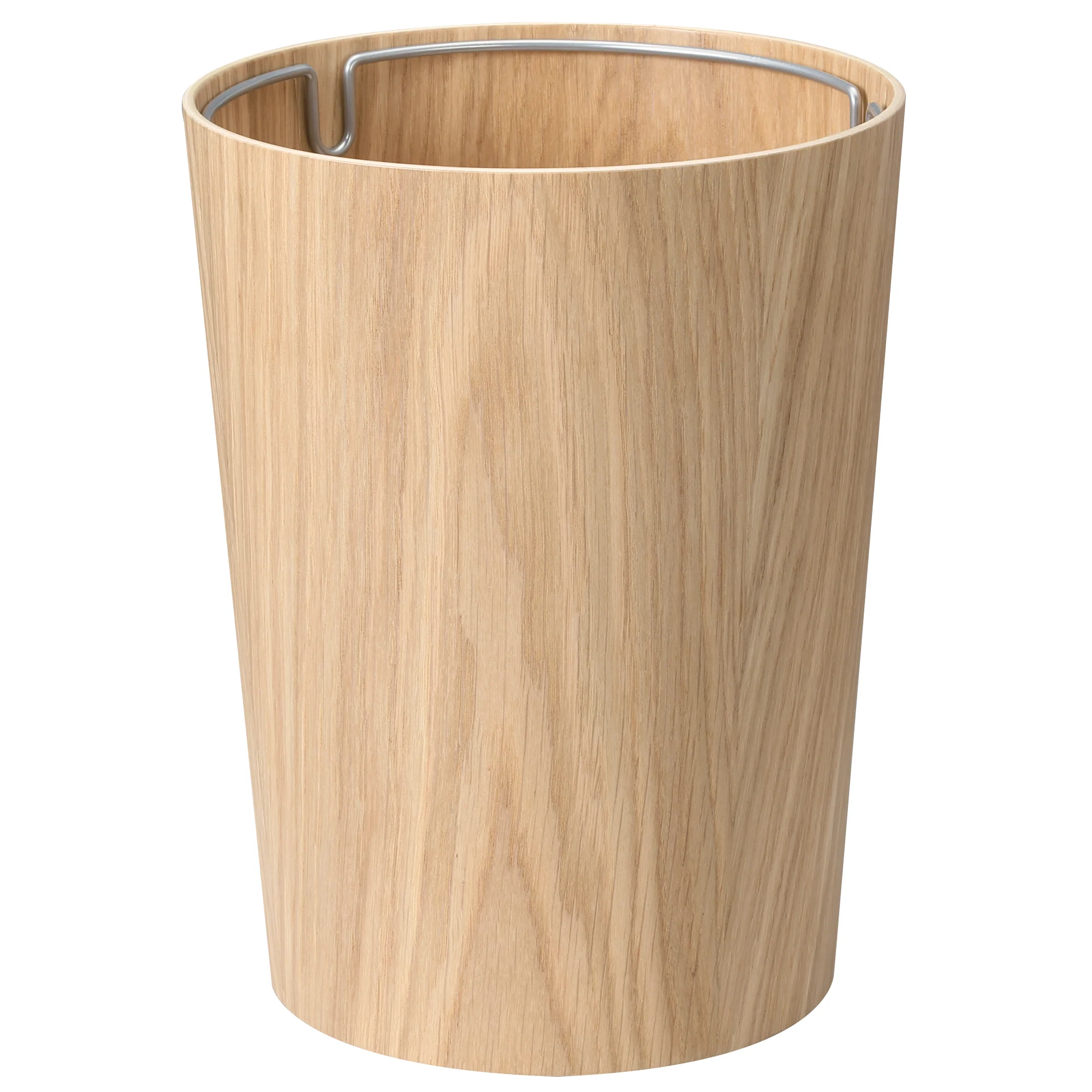 Oak Dust Bin with Wire Frame - No Lid - Image 8