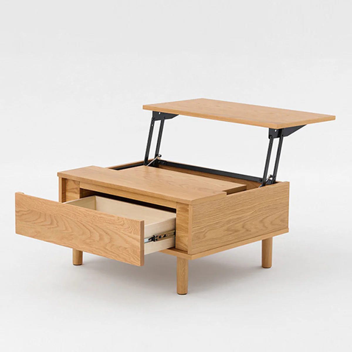 Oak Low Table with Lift Top - Image 4