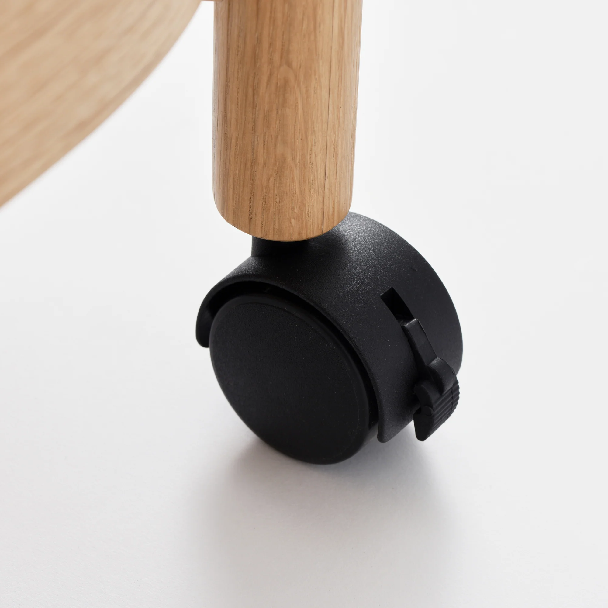 Oak Wheeled Cart Side Table - Image 9