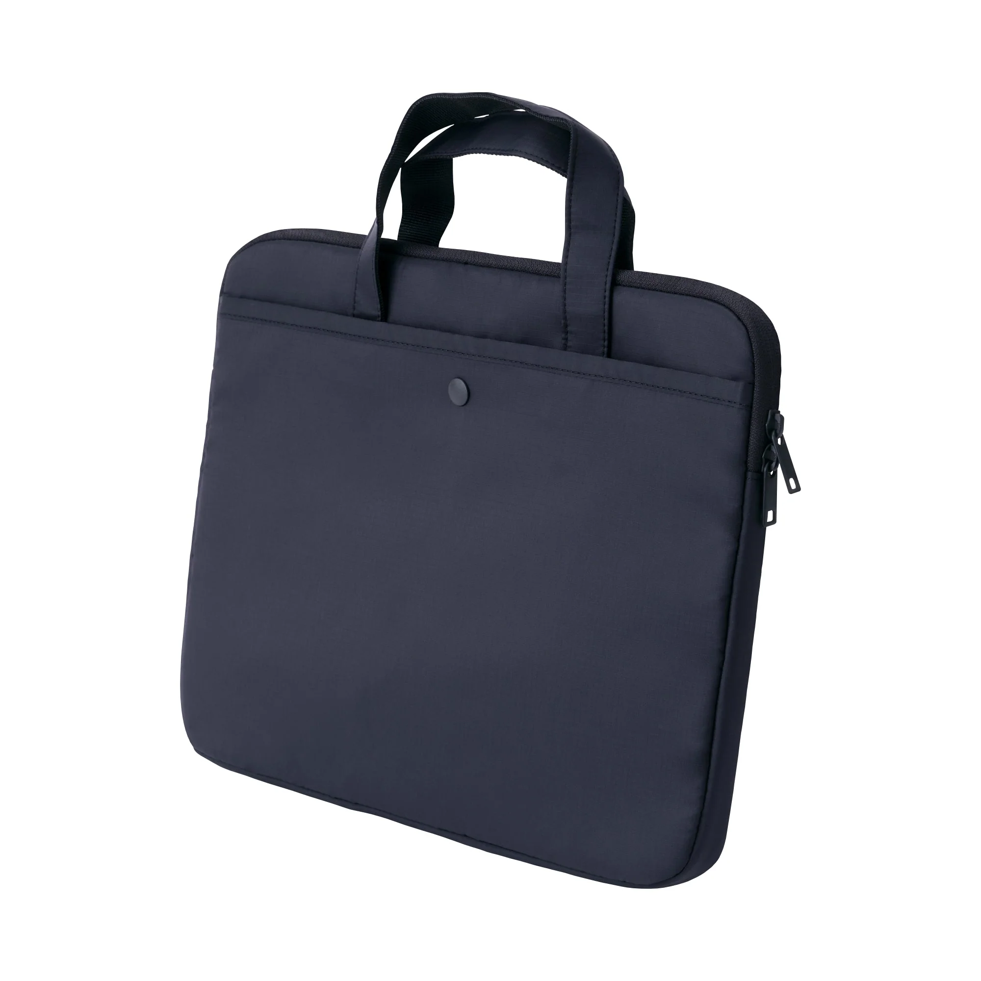 Parachute Cloth Wide Laptop Bag - Black