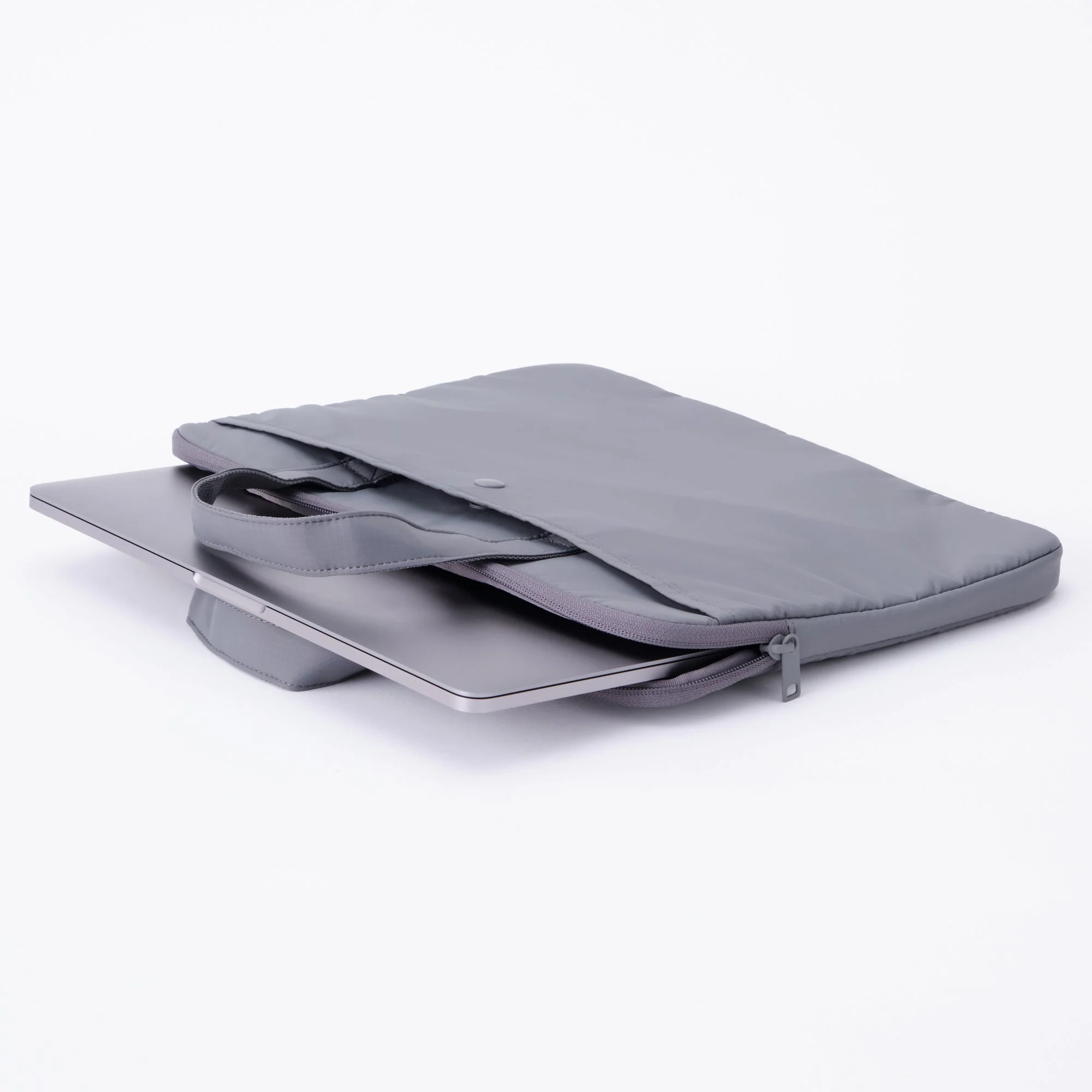 Parachute Cloth Wide Laptop Bag - Gray - Image 2