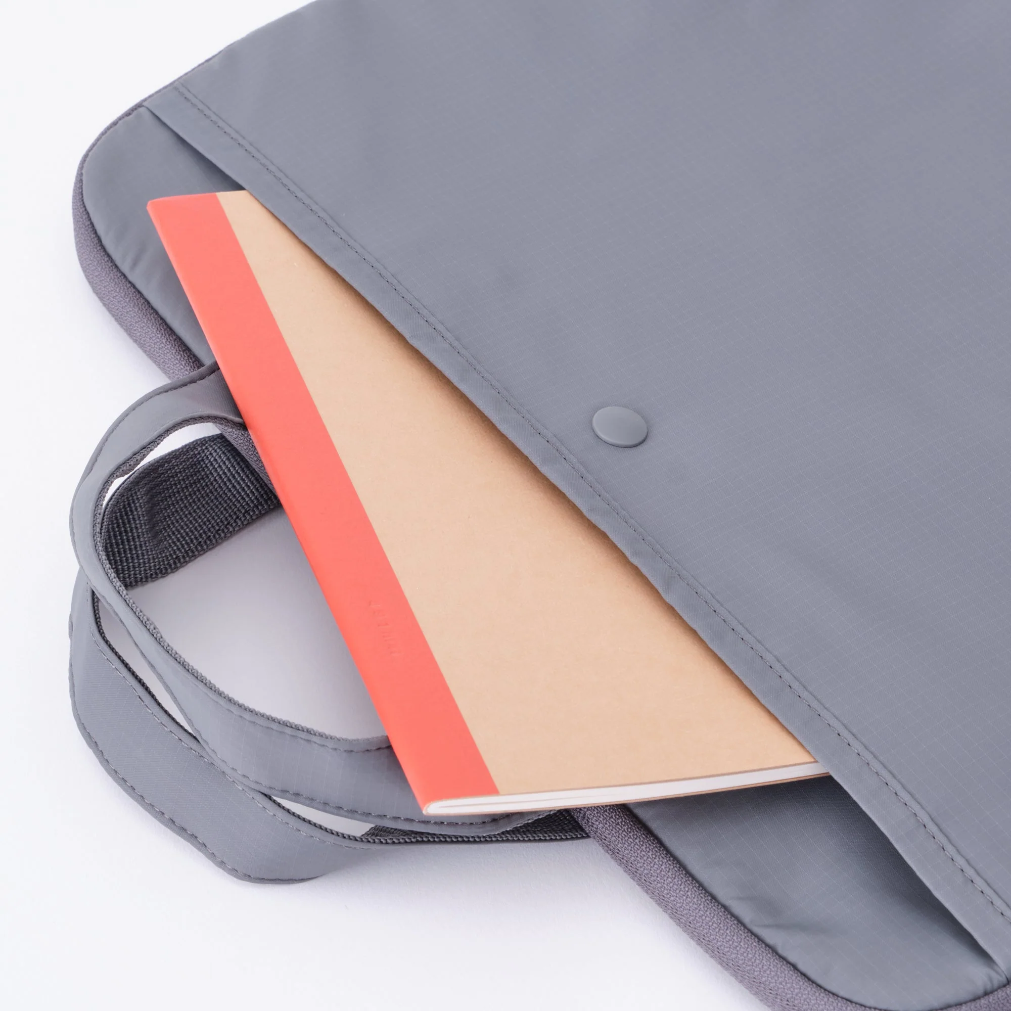 Parachute Cloth Wide Laptop Bag - Gray - Image 5
