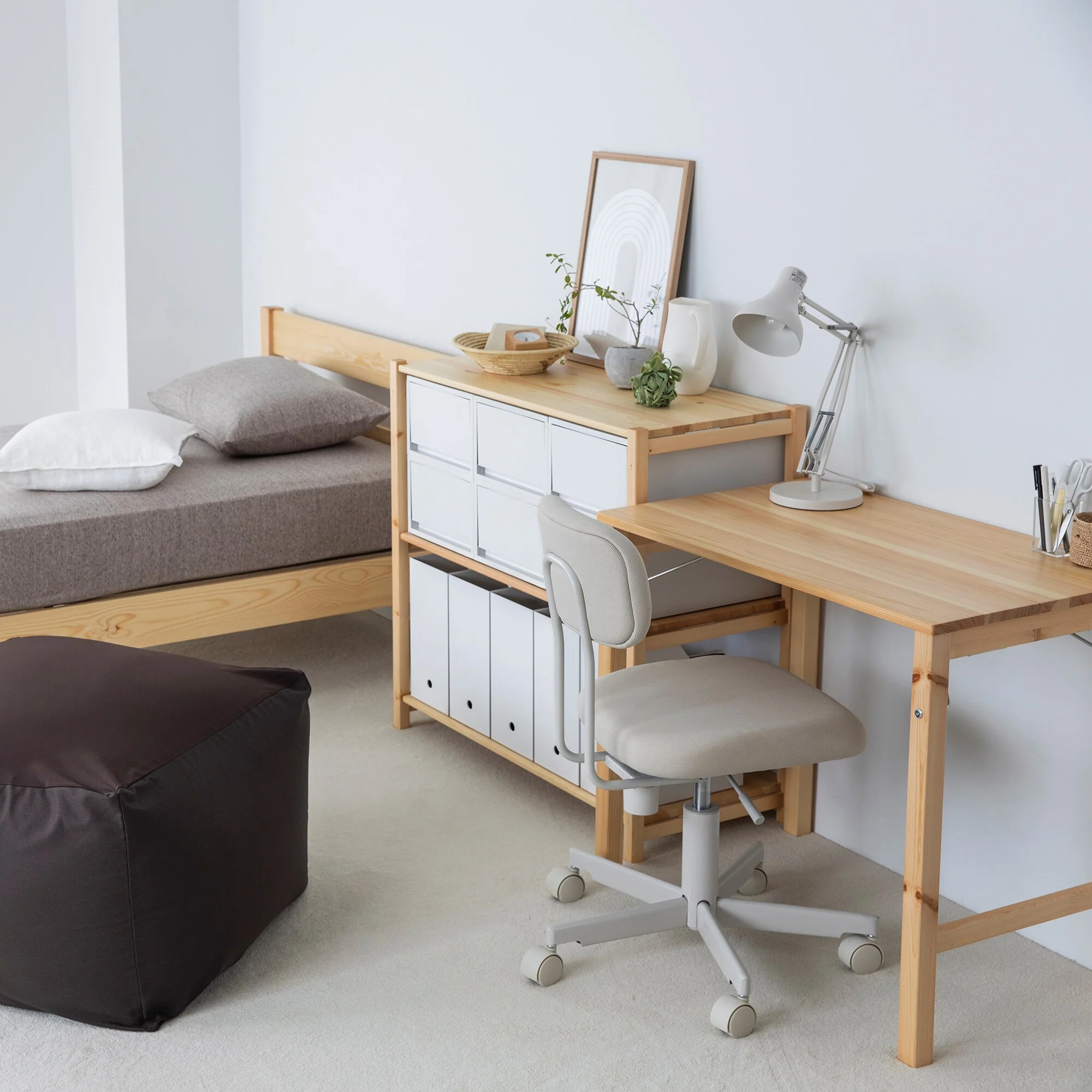 Pine Shelf Unit - Wide - Small - Image 2